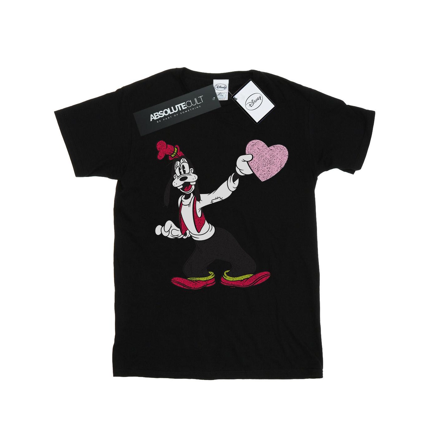 Disney Jongens Goofy Liefdeshart T-shirt (Zwart)