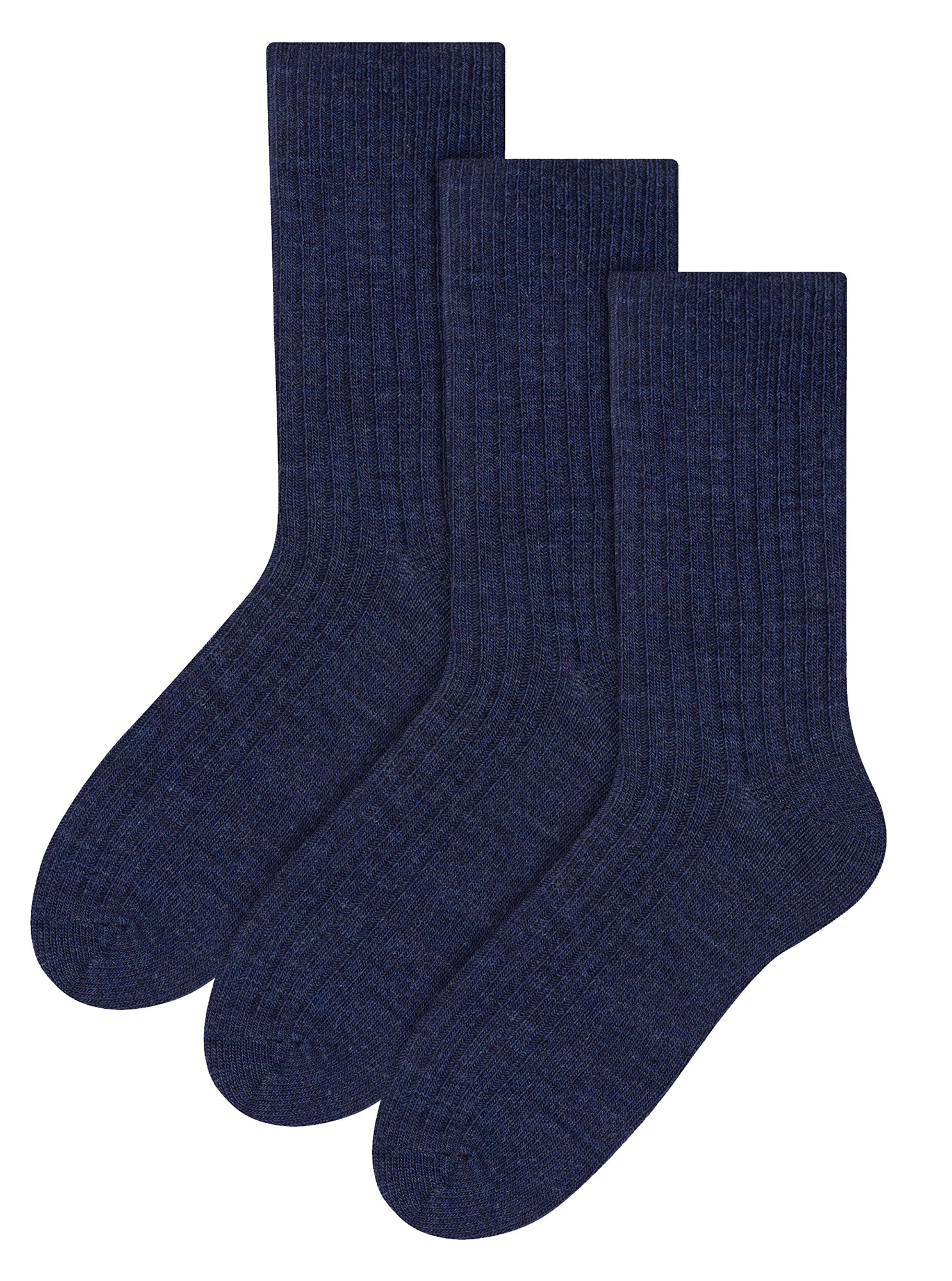 Thumbnail - 3 Paar Multipack Herren Alpaka Wolle Socken | Steven | Winter Thick Warm Boot Socken - Navy