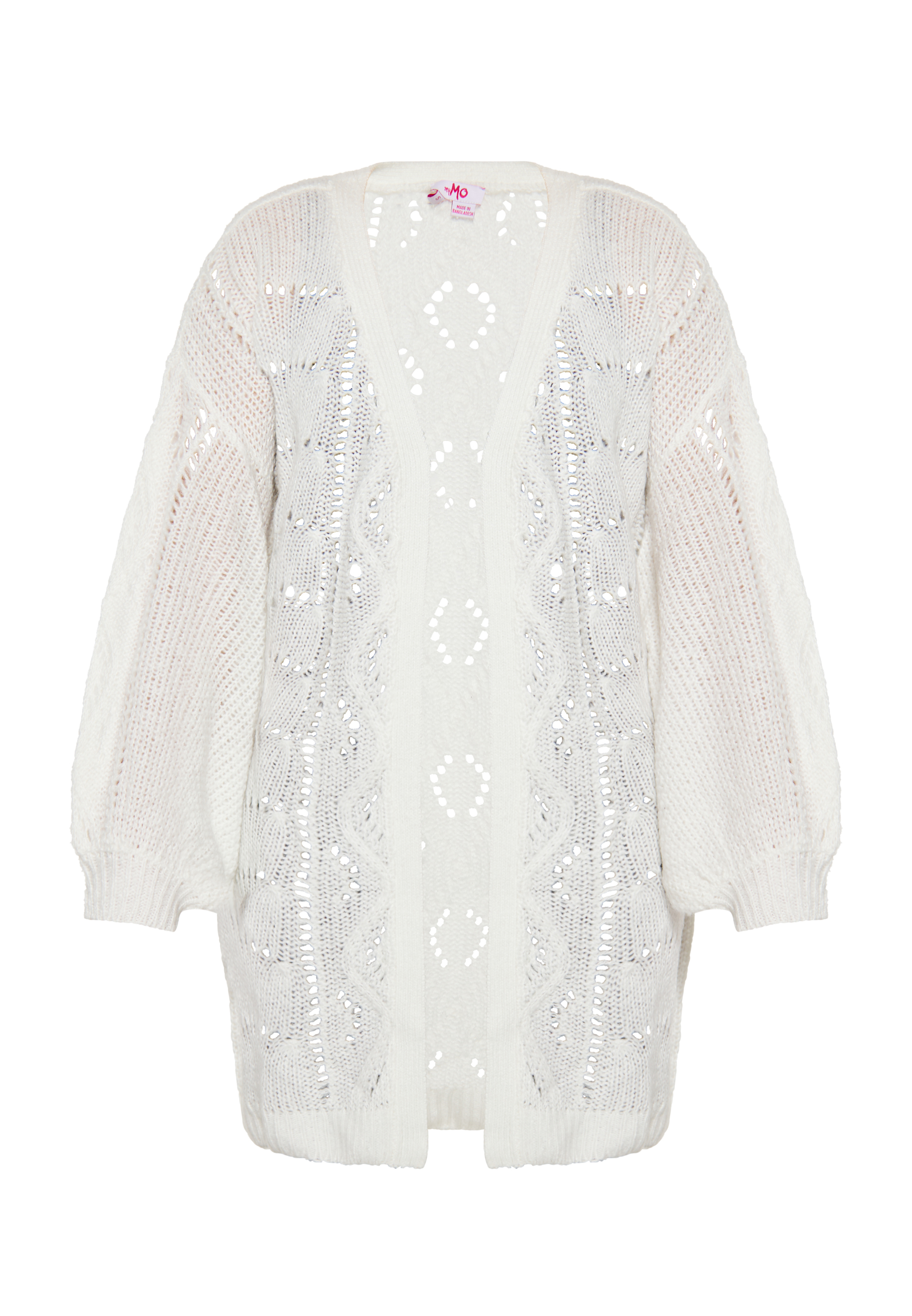 Thumbnail - Mymo Strickjacke Damen weiss