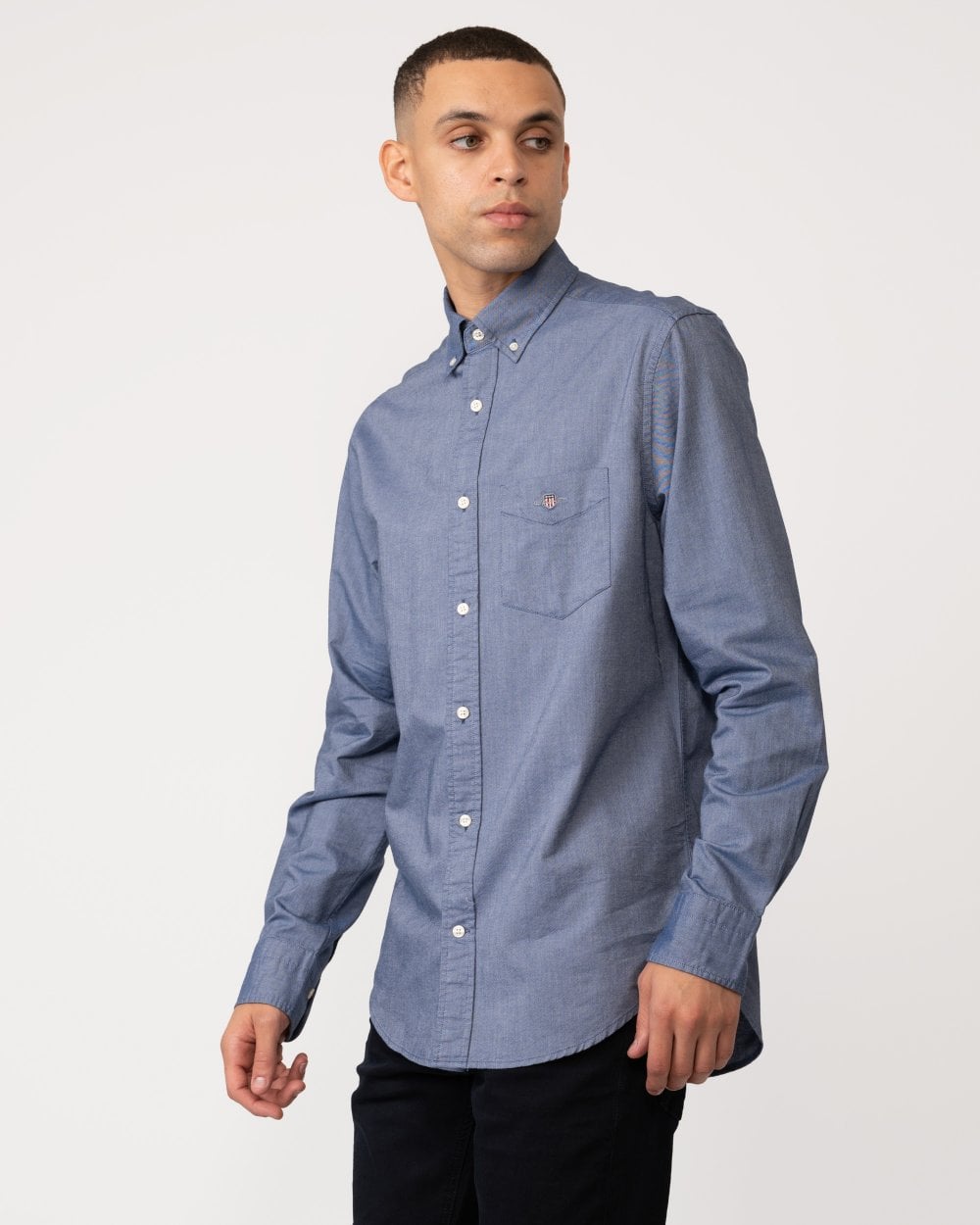 Gant Mens Regular Fit Long Sleeve Oxford Shirt - Blue - Size 3XL