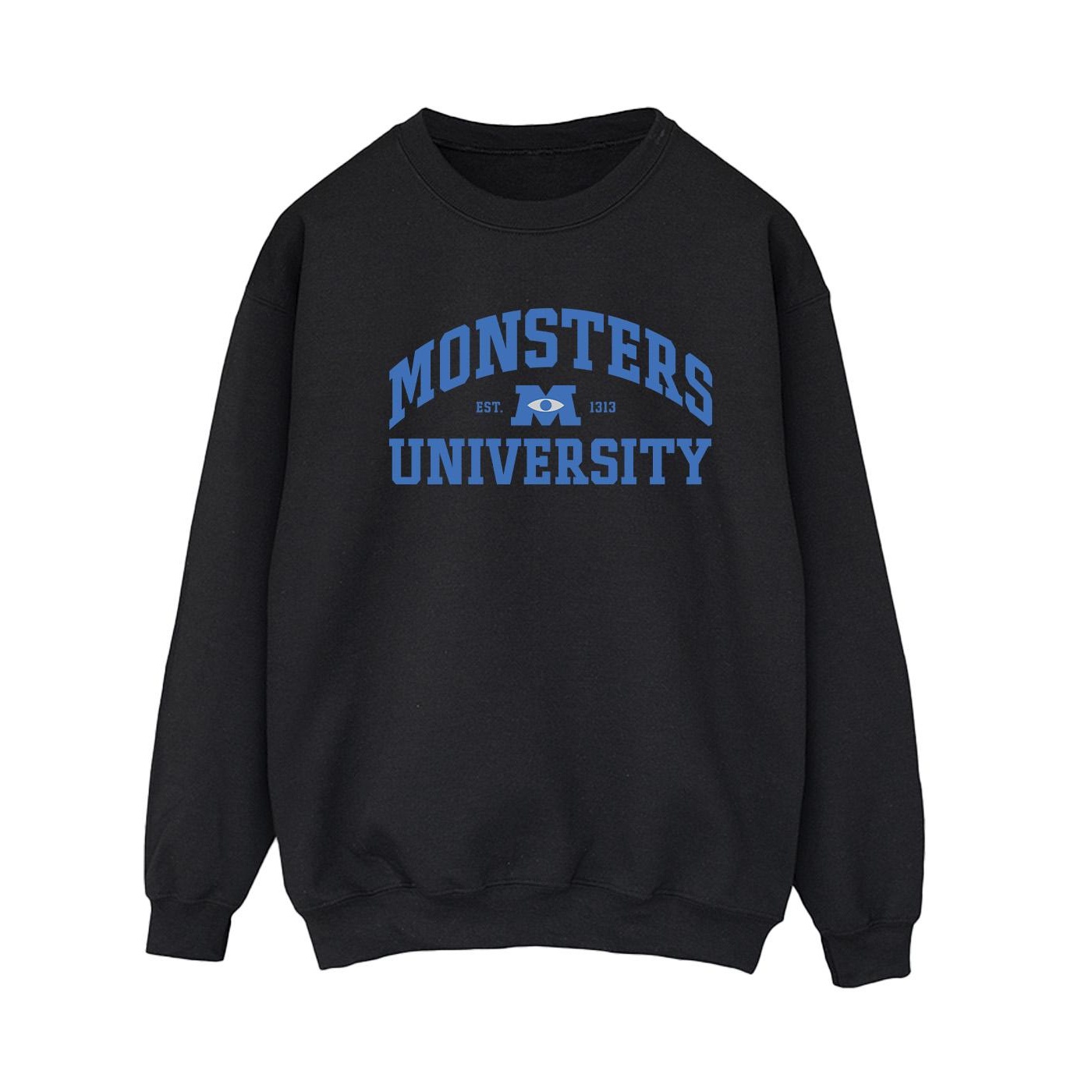 Thumbnail - Disney Monsters University Logo-Sweatshirt für Damen/Damen (Schwarz)