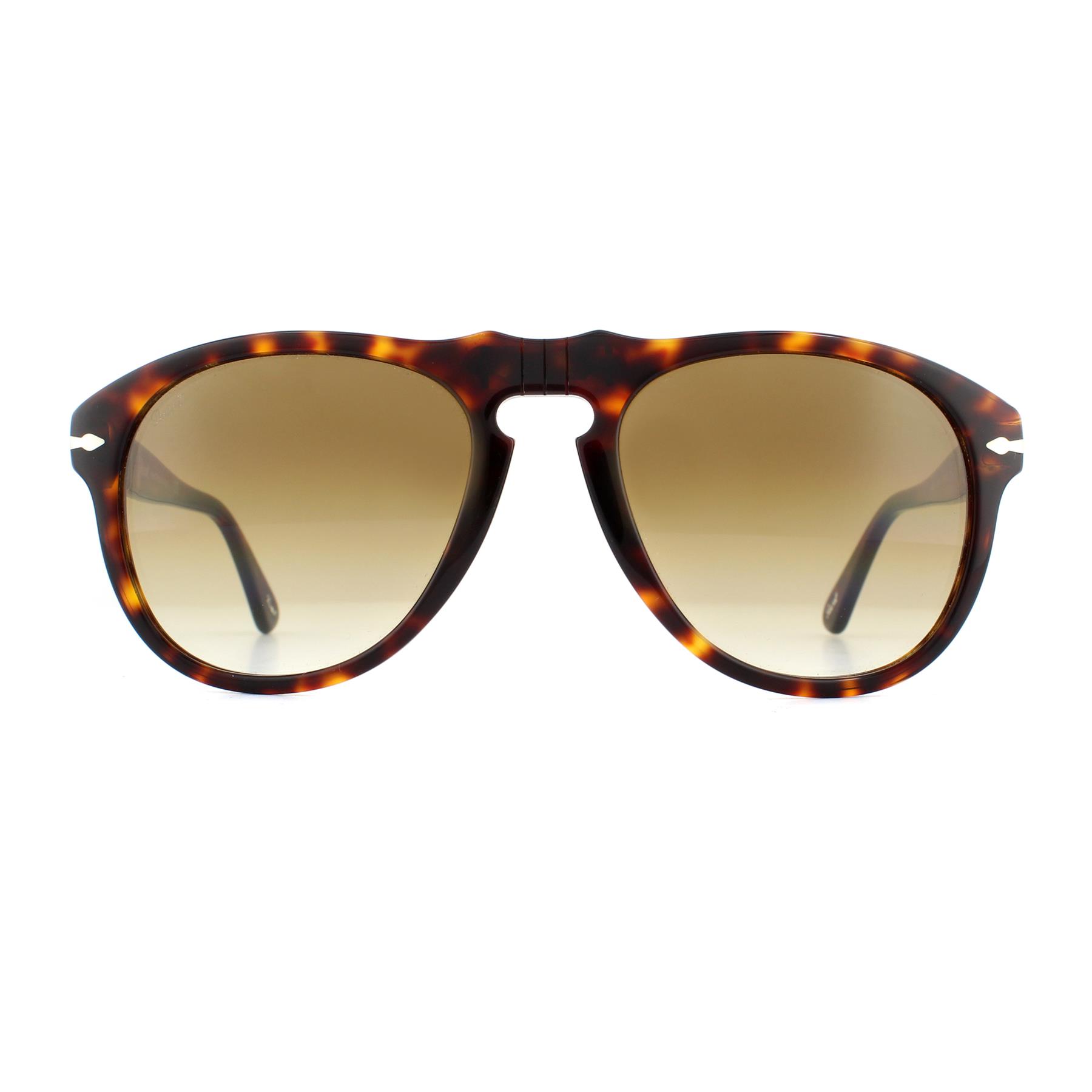 Persol Aviator Mens Havana Brown Gradient Lunettes de soleil