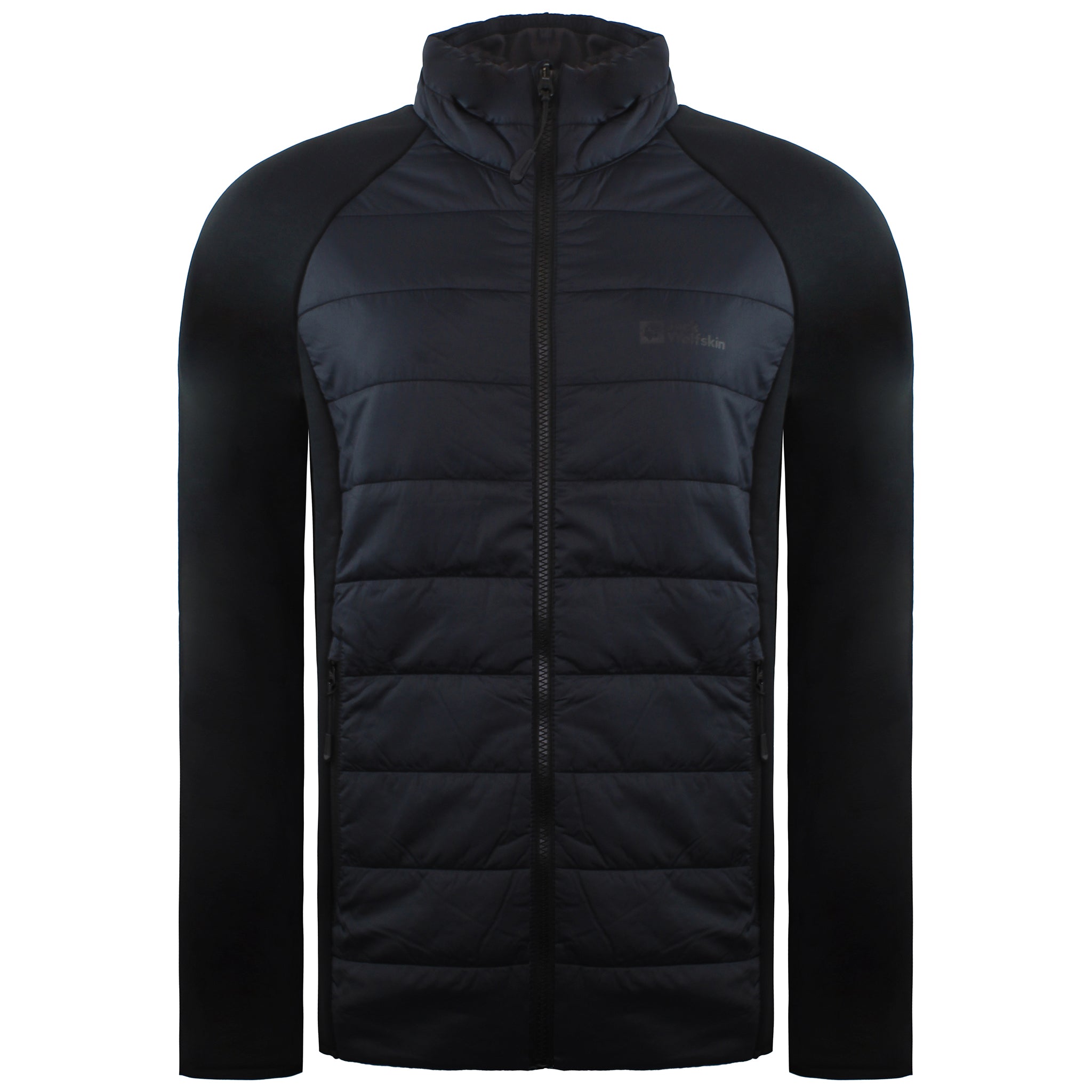 Thumbnail - Jack Wolfskin Bergland Hybrid Damen Schwarz/Marineblau Jacke