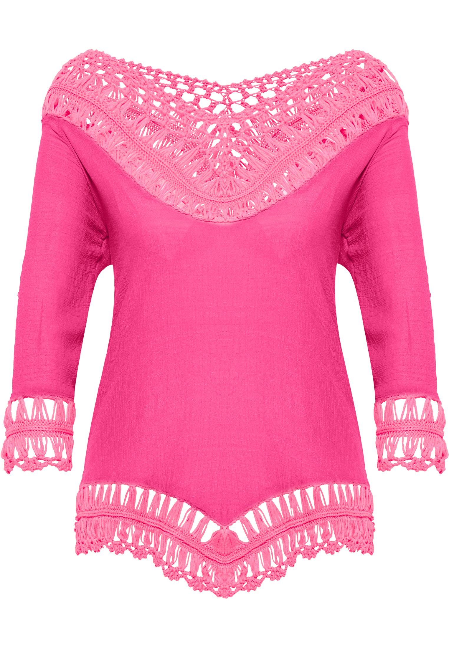 Thumbnail - IZIA Tunique avec partie crochetée mahisha