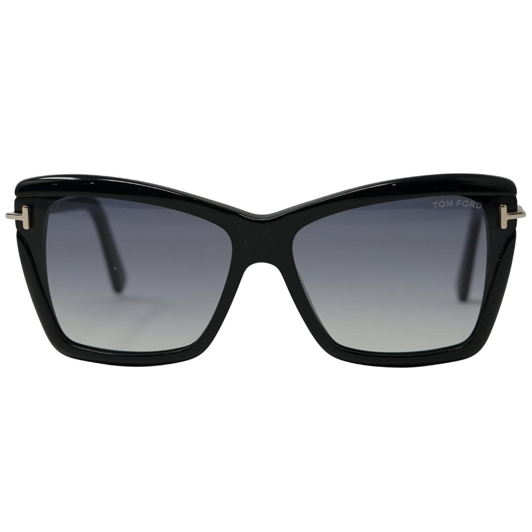 Thumbnail - Tom Ford Leah FT0849 01B Schwarze Sonnenbrille