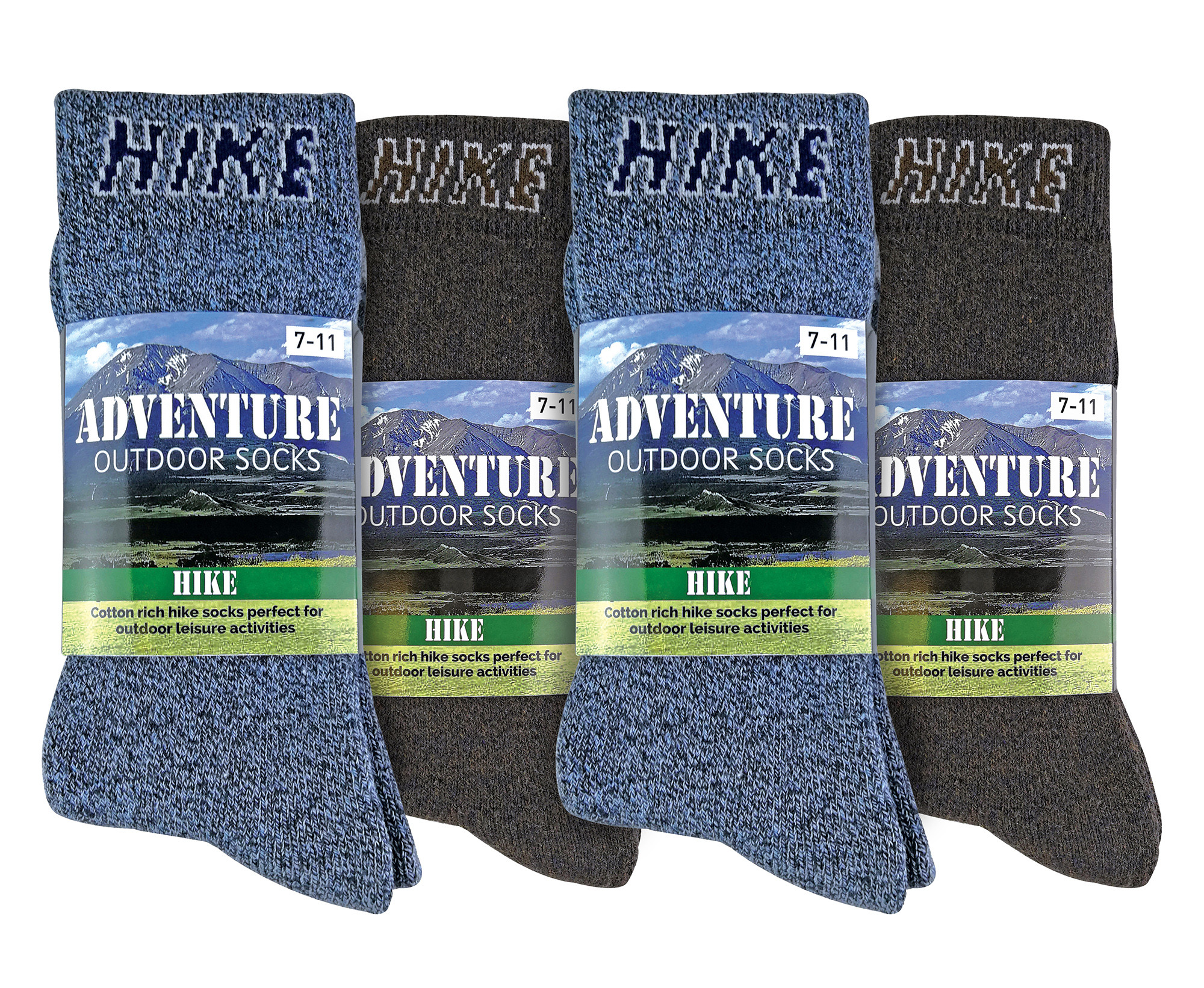 Sock Snob 12 par dämpade vandringsstrumpor för herrar andningsbara vandringsstrumpor Förpackning 1 – bild 2