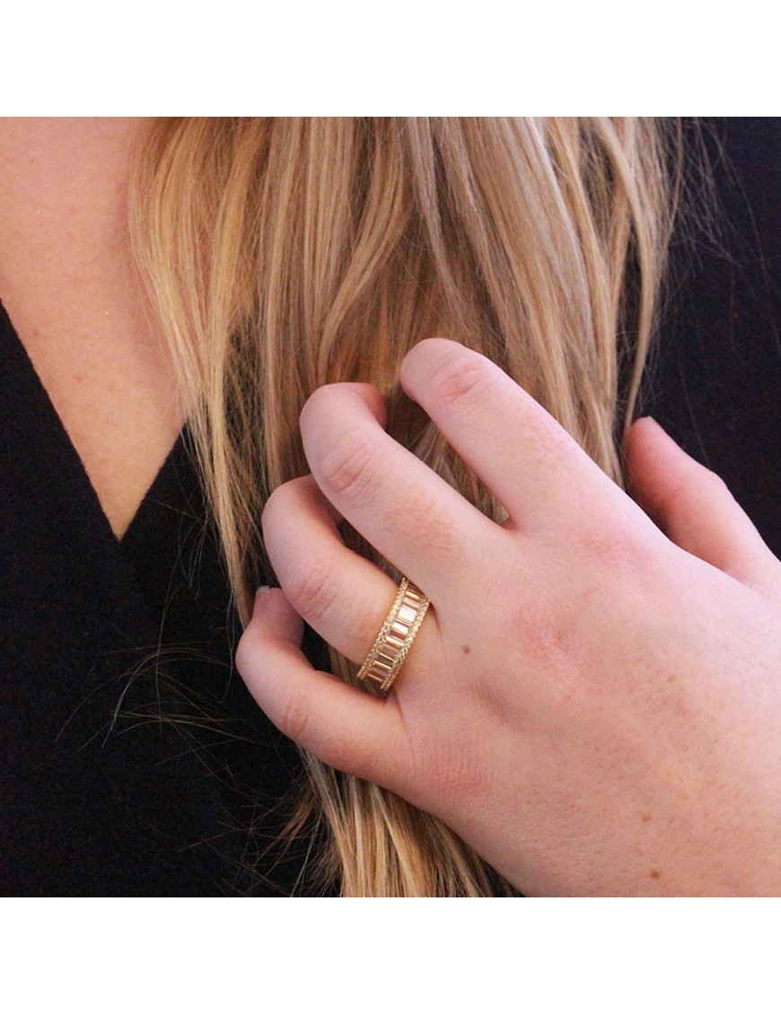 MYC Paris Glamour Lock Ring Guld och kristall dam – bild 2