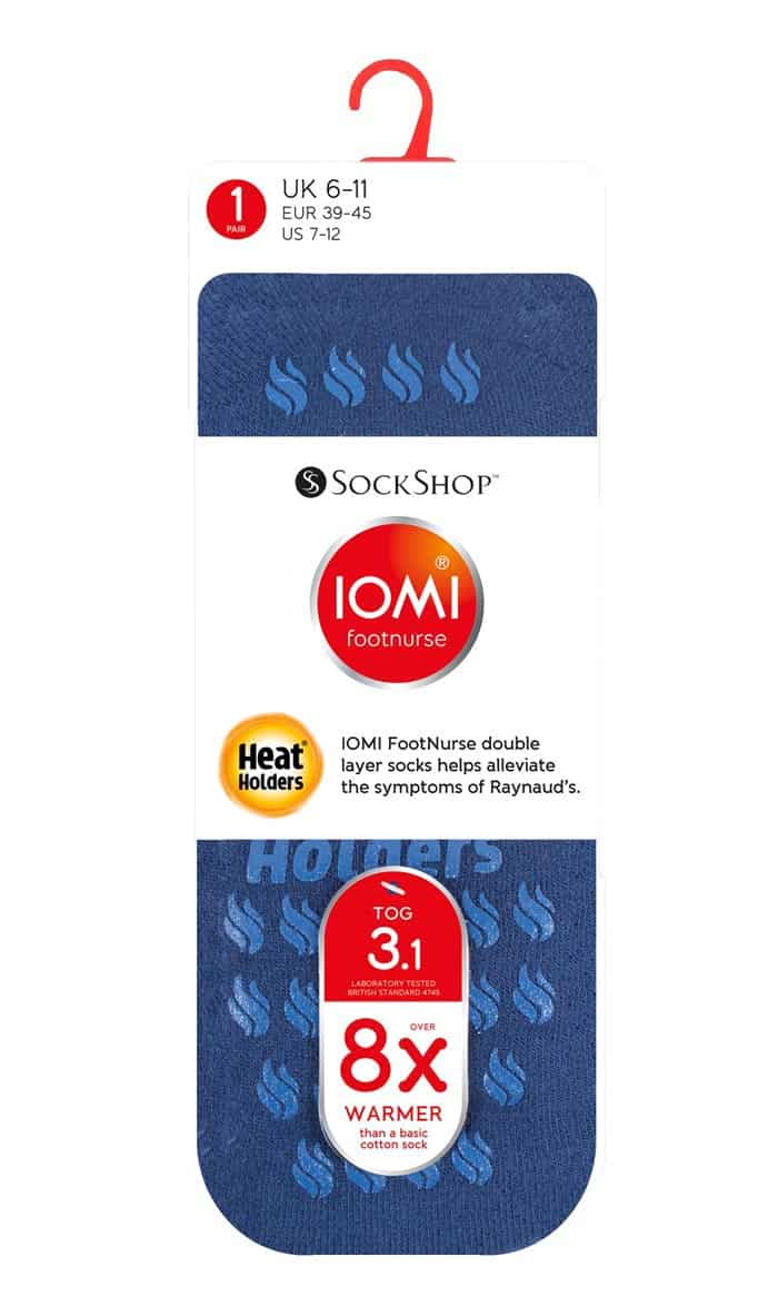 IOMI Herrar Damer Tjocka 3.1 TOG Non Slip Grip Slipper Sockor för Raynauds övrigt – bild 2