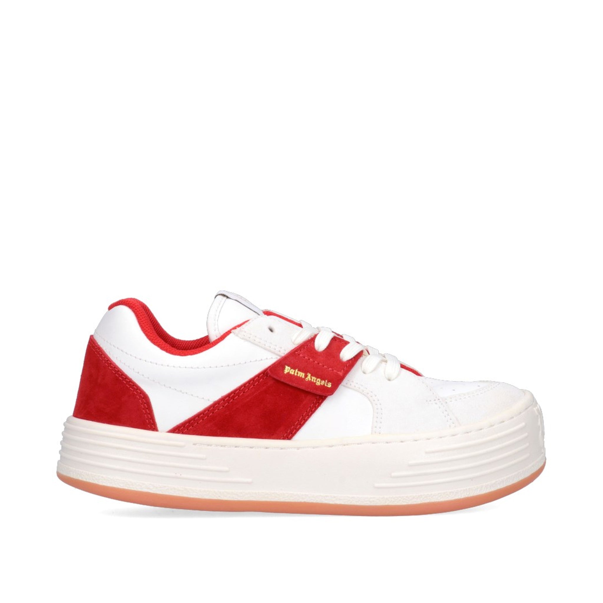 Sneakers med logotyp i läder