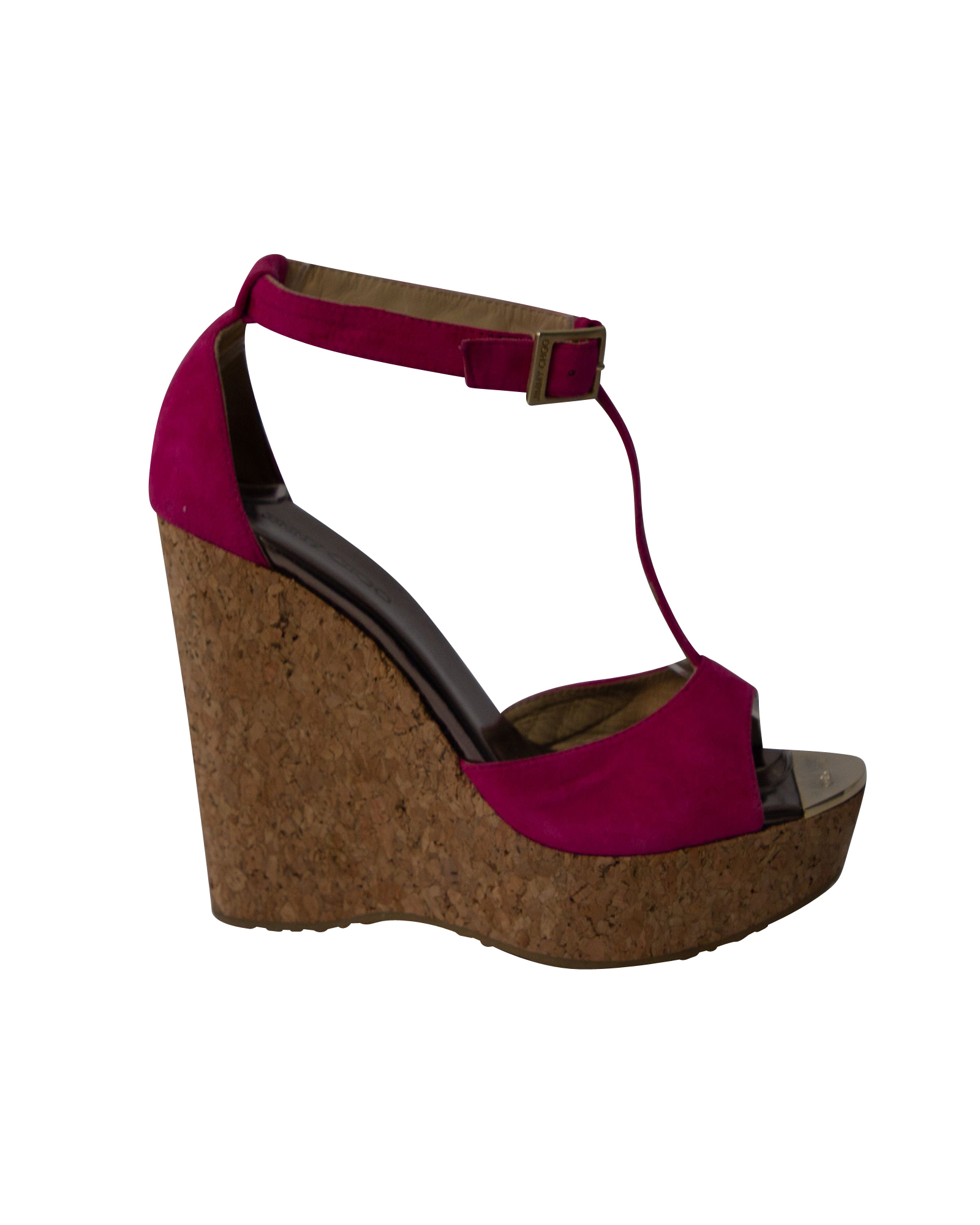 Jimmy Choo T-Bar Peep Toe Kilklack i Mocka