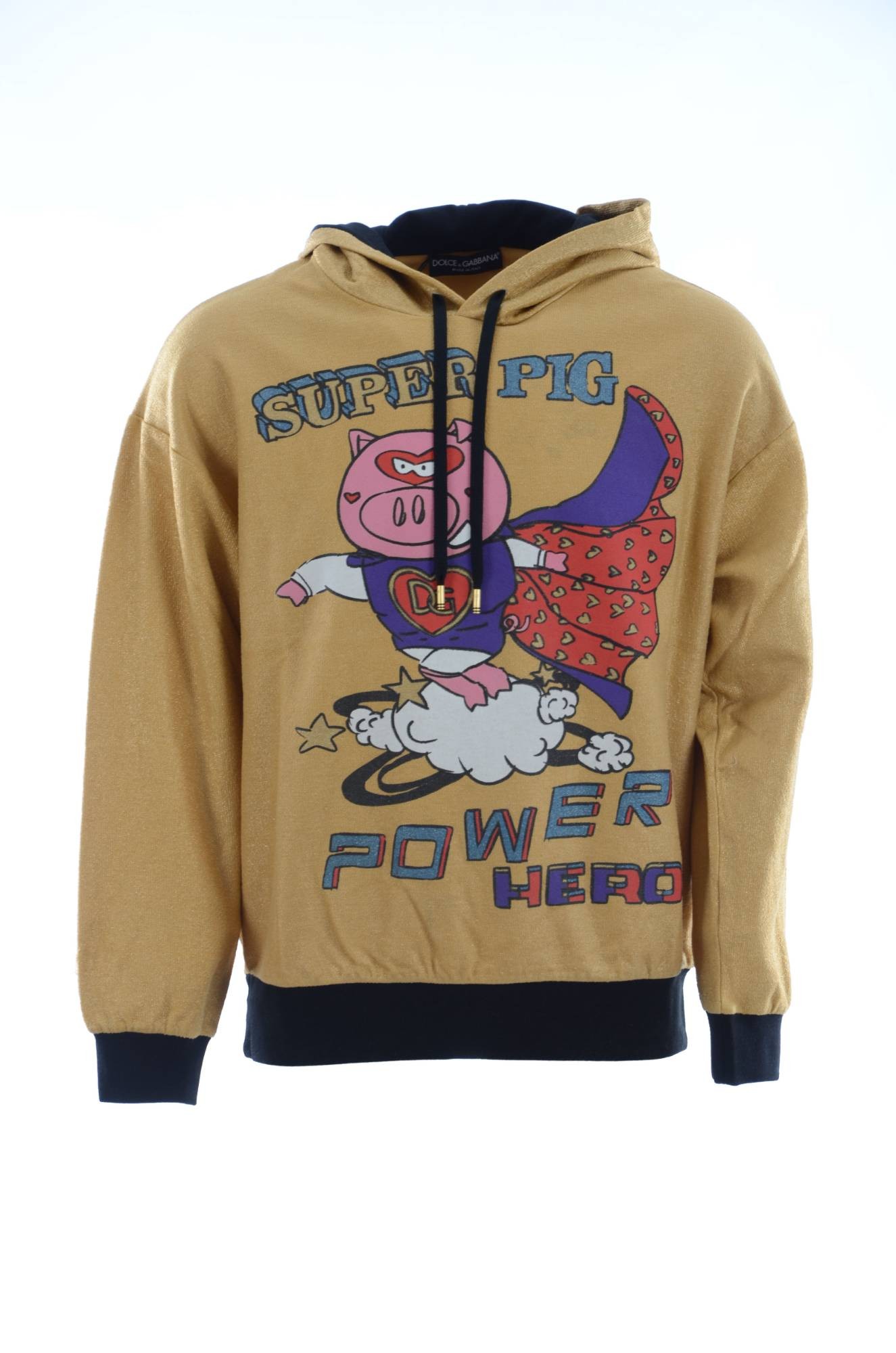 Thumbnail - Pull à capuche or cochon de l'année Dolce & Gabbana pour homme