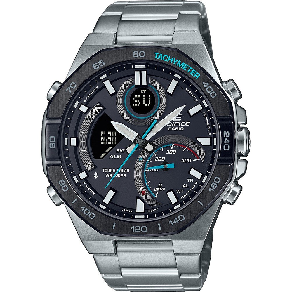 Casio Edifice Mens Silver Watch Ecb-950DB-1AEF Stainless Steel - One Size