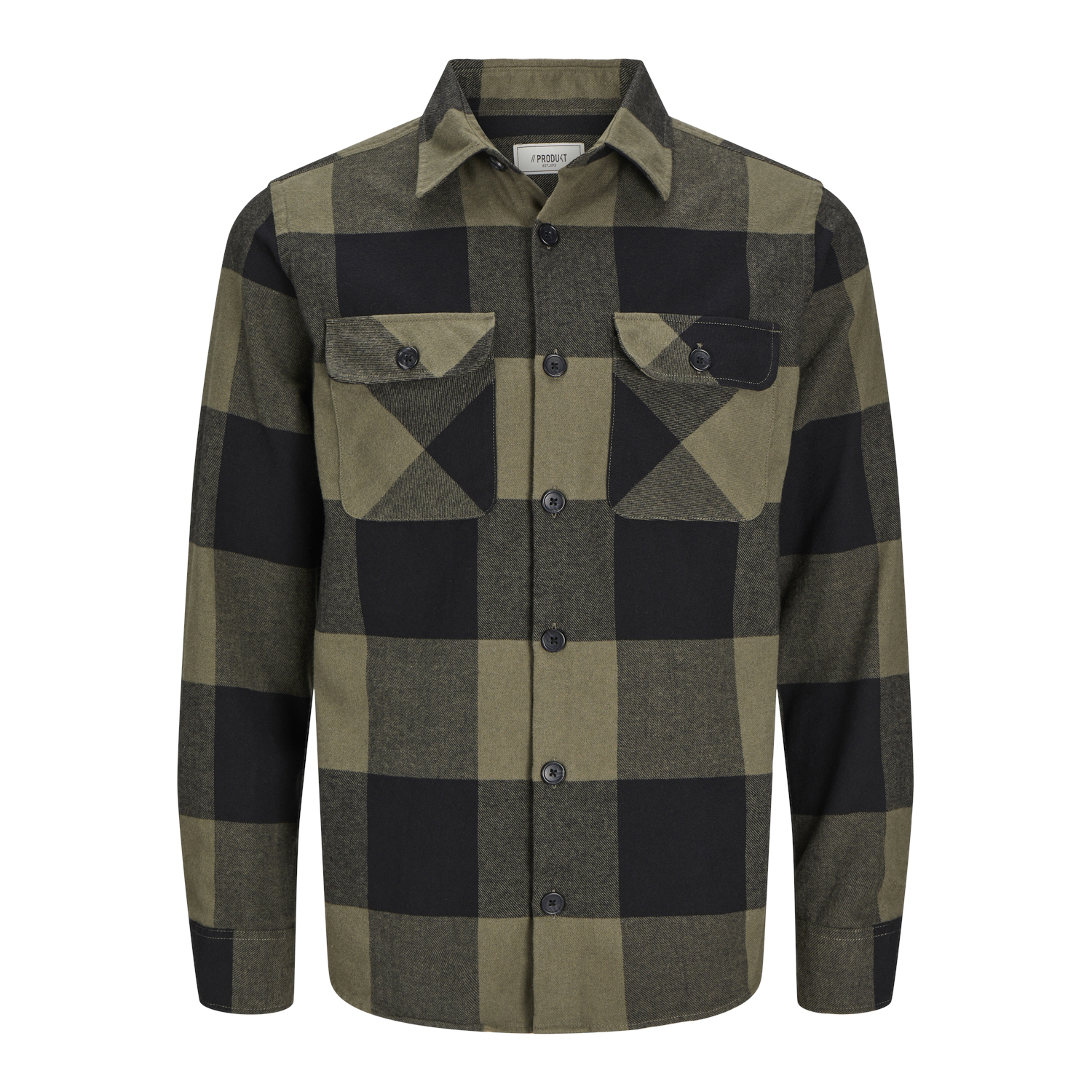 Dean Check Overshirt Gron