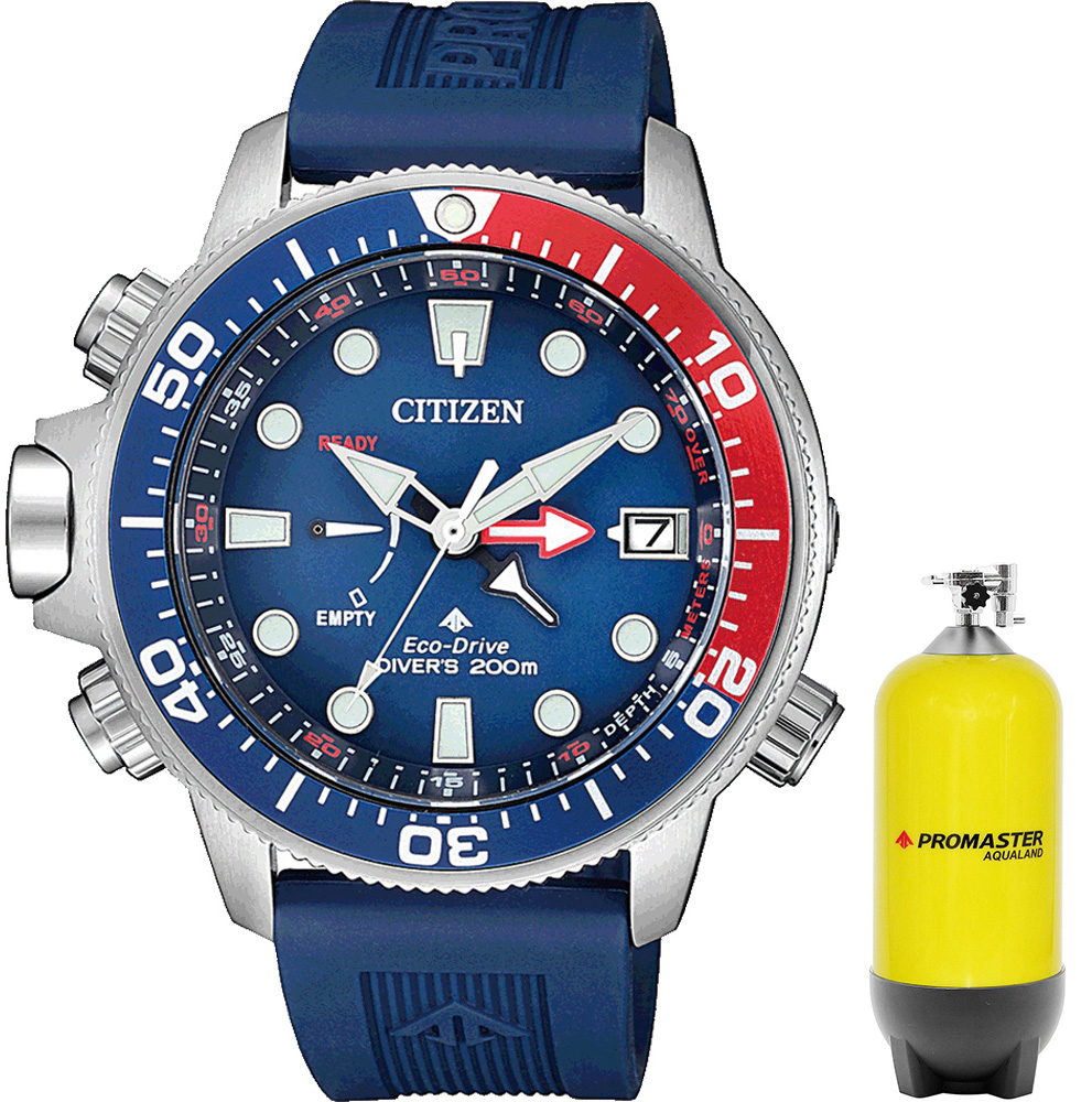 Citizen Promaster Marine Mens Blue Watch BN2038-01L Rubber - One Size