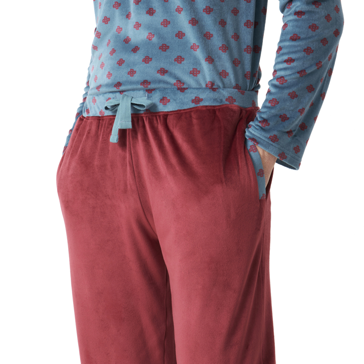 J & J Brothers Långärmad pyjamas för män JJBDP5401 herr – bild 2