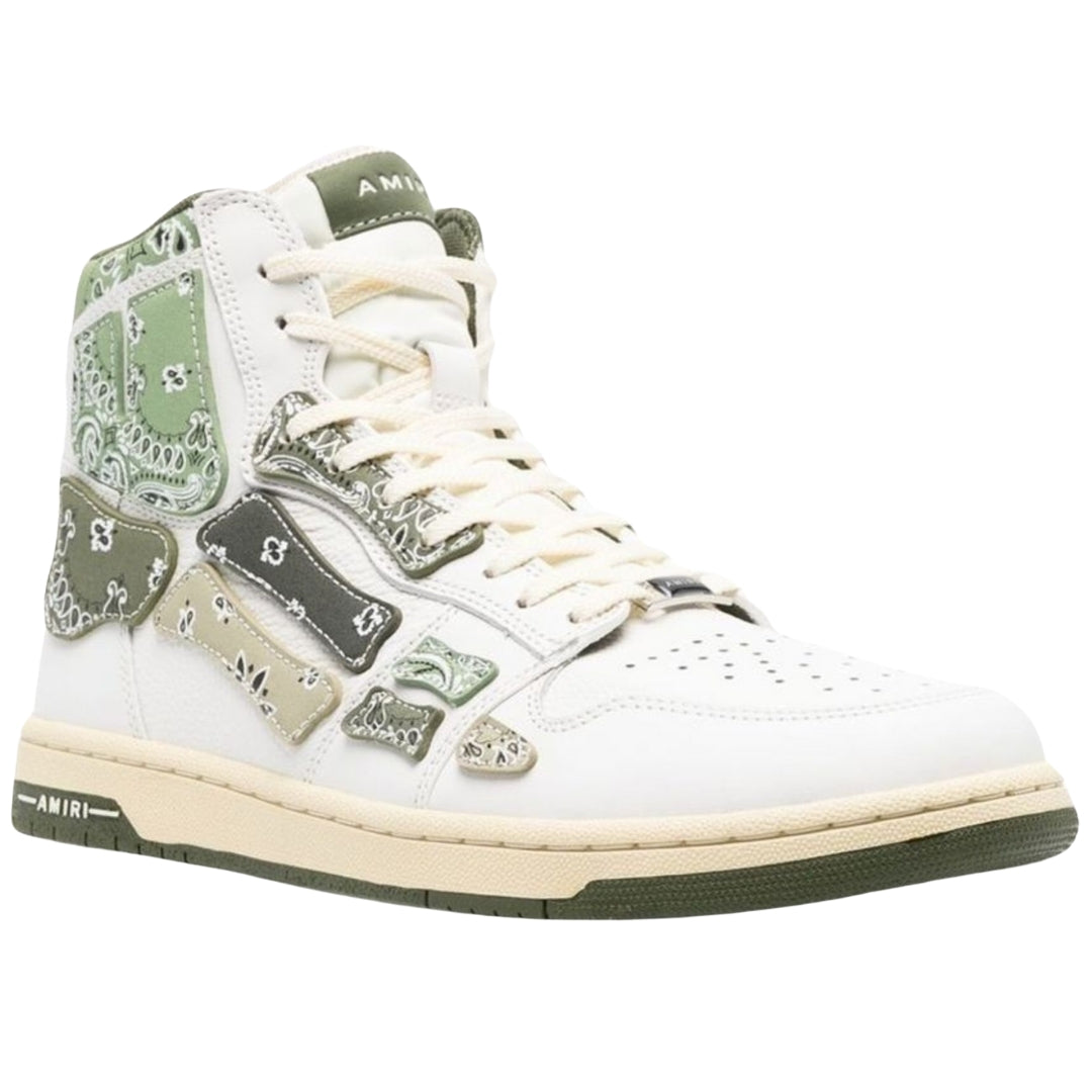 Amiri Bandana Skel Top High Top Olive Green Sneakers herr – bild 2