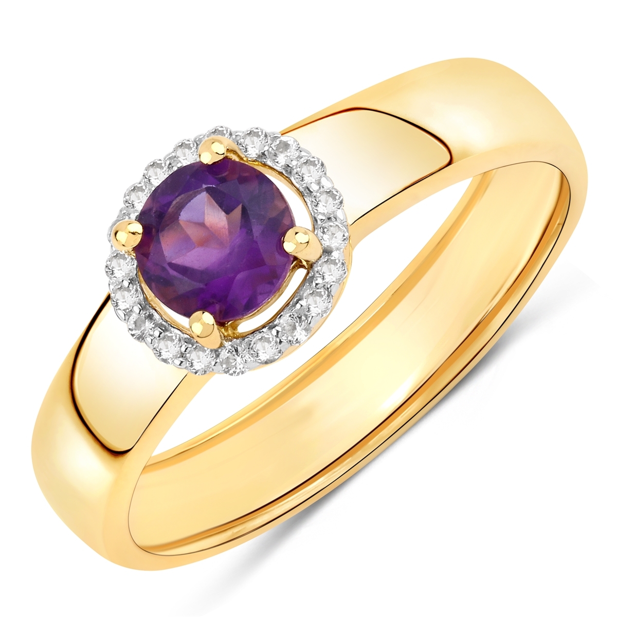 Rafaela Donata Womens Khushi Female Sterling Silver Ring - Gold - Size S