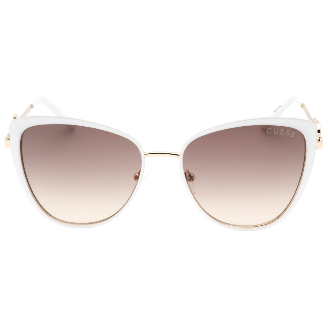 Guess rosegouden zonnebril met wit omlijnd frame