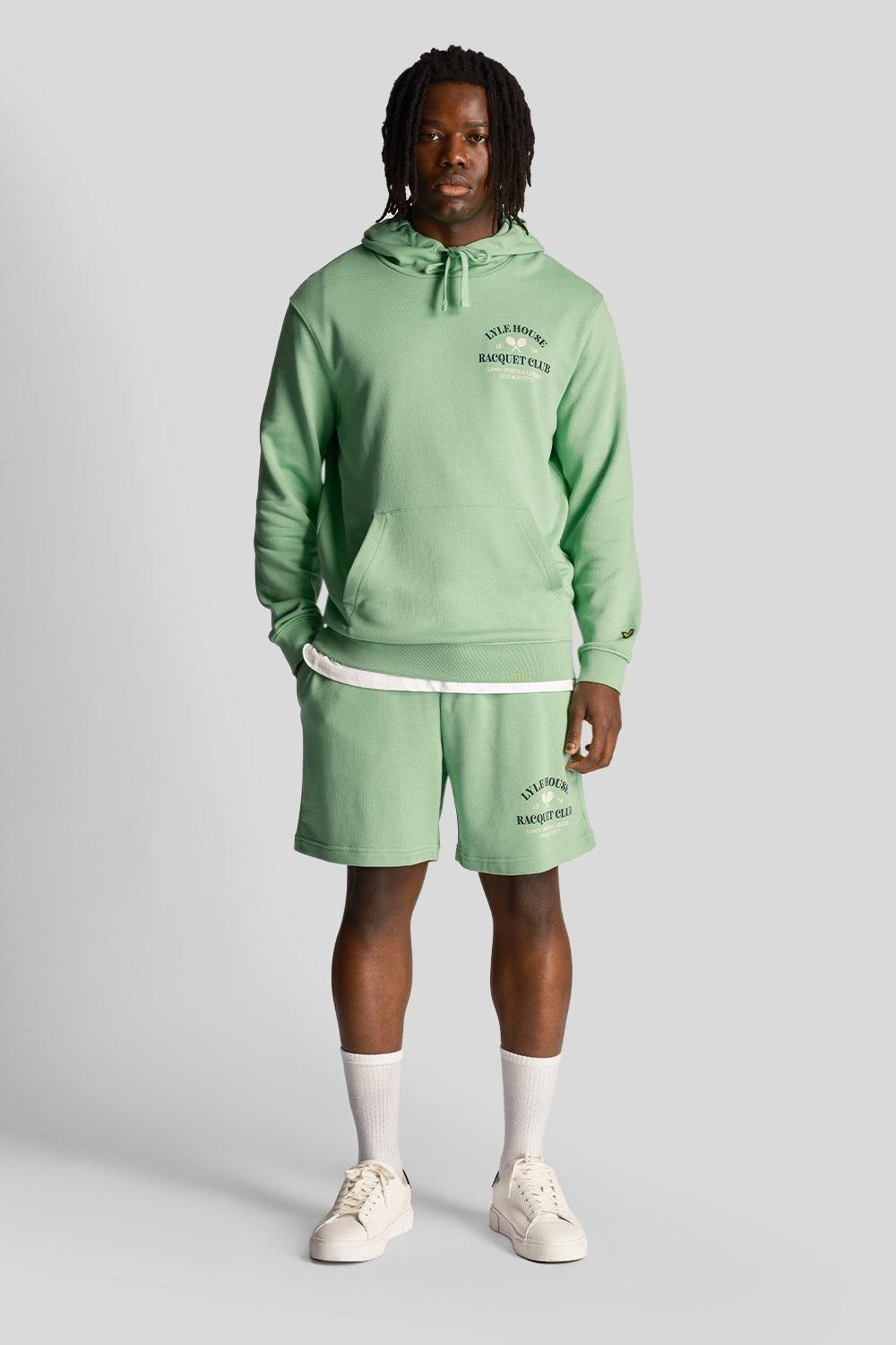 Thumbnail - Lyle & Scott Racquet Club Graphic Sweat Shorts – Rasengrün