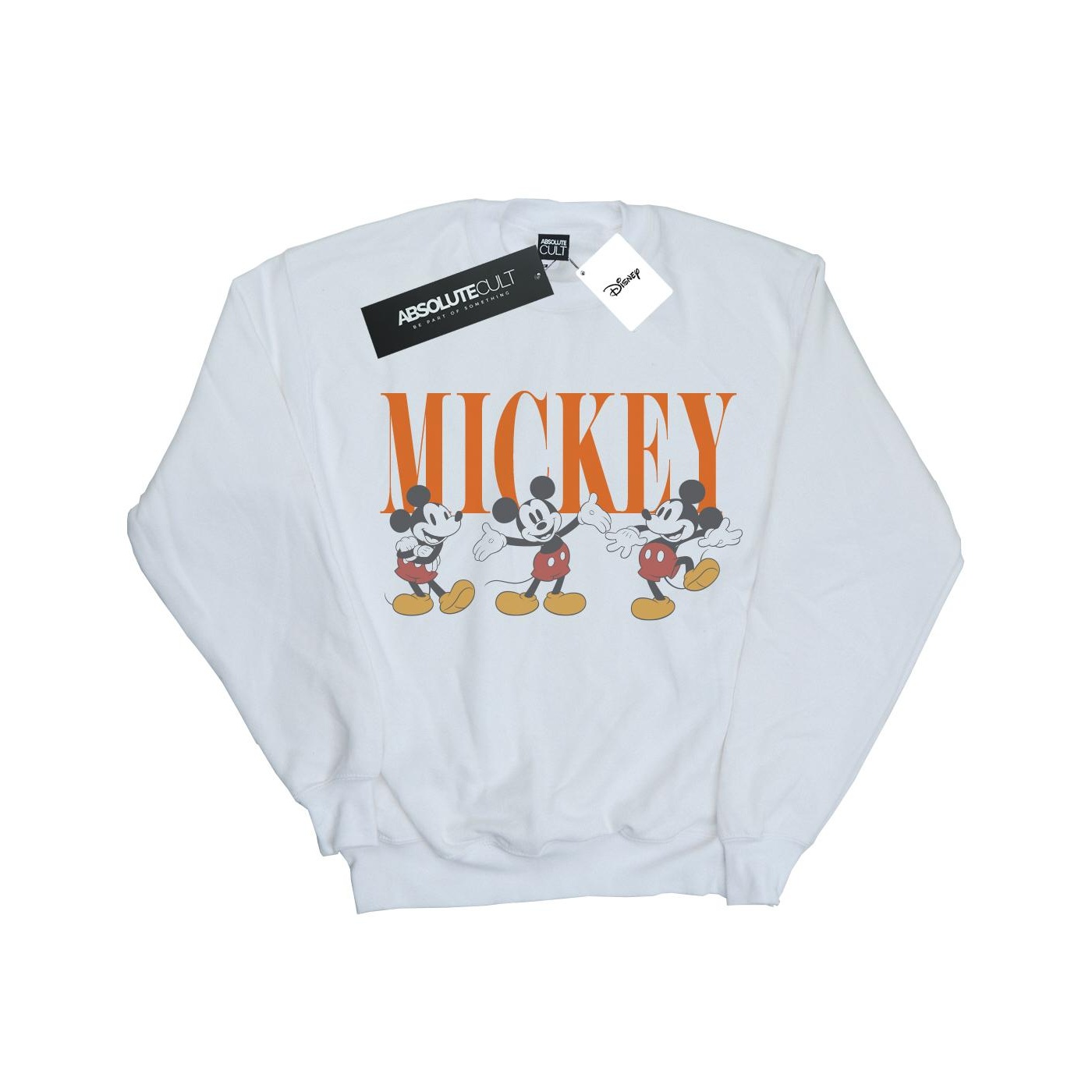 Thumbnail - Disney - "Mickey Mouse Poses" Sweatshirt für Herren (Weiß)