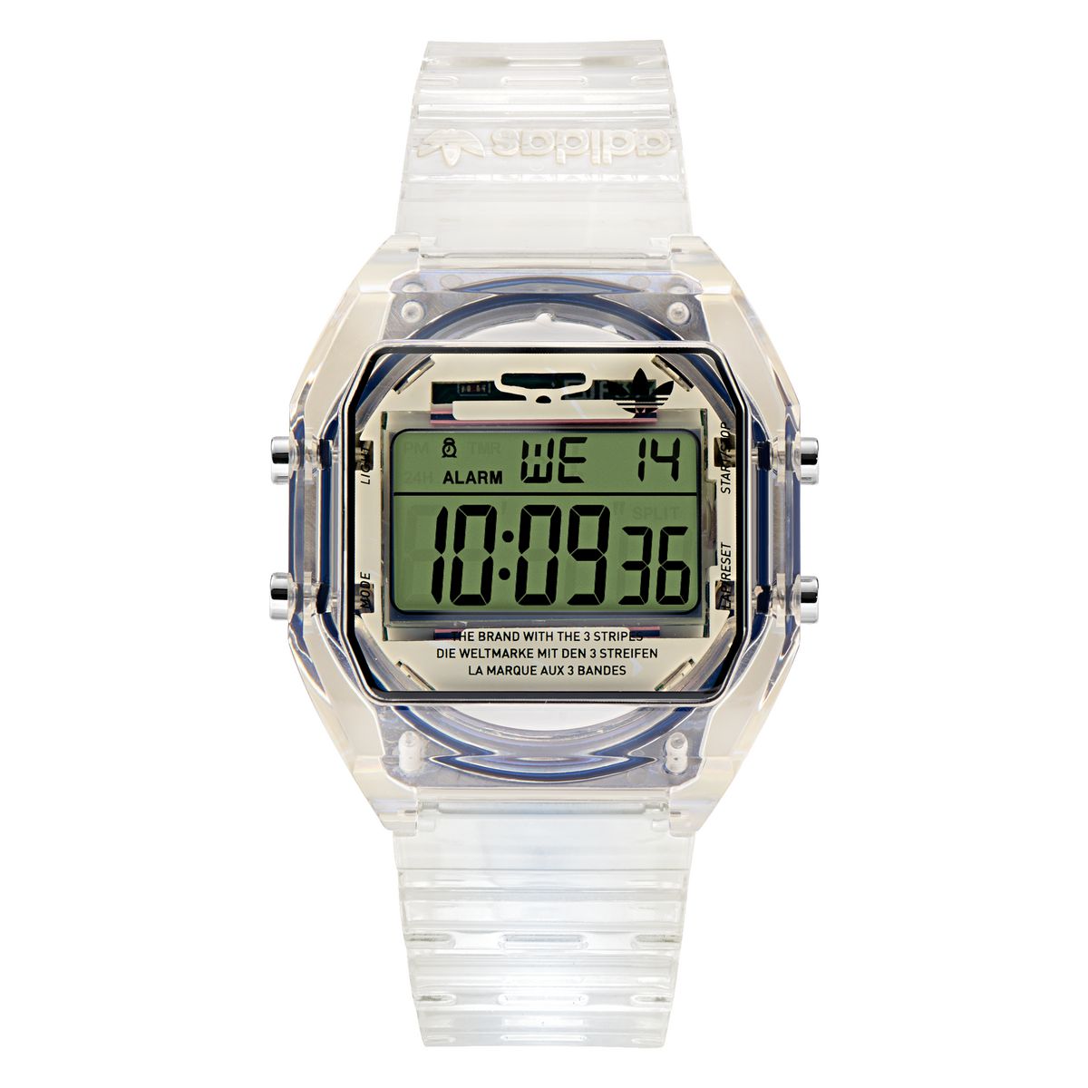 Thumbnail - Adidas Originals Digital Zwei Kristall Unisex Transparente Uhr AOST24061