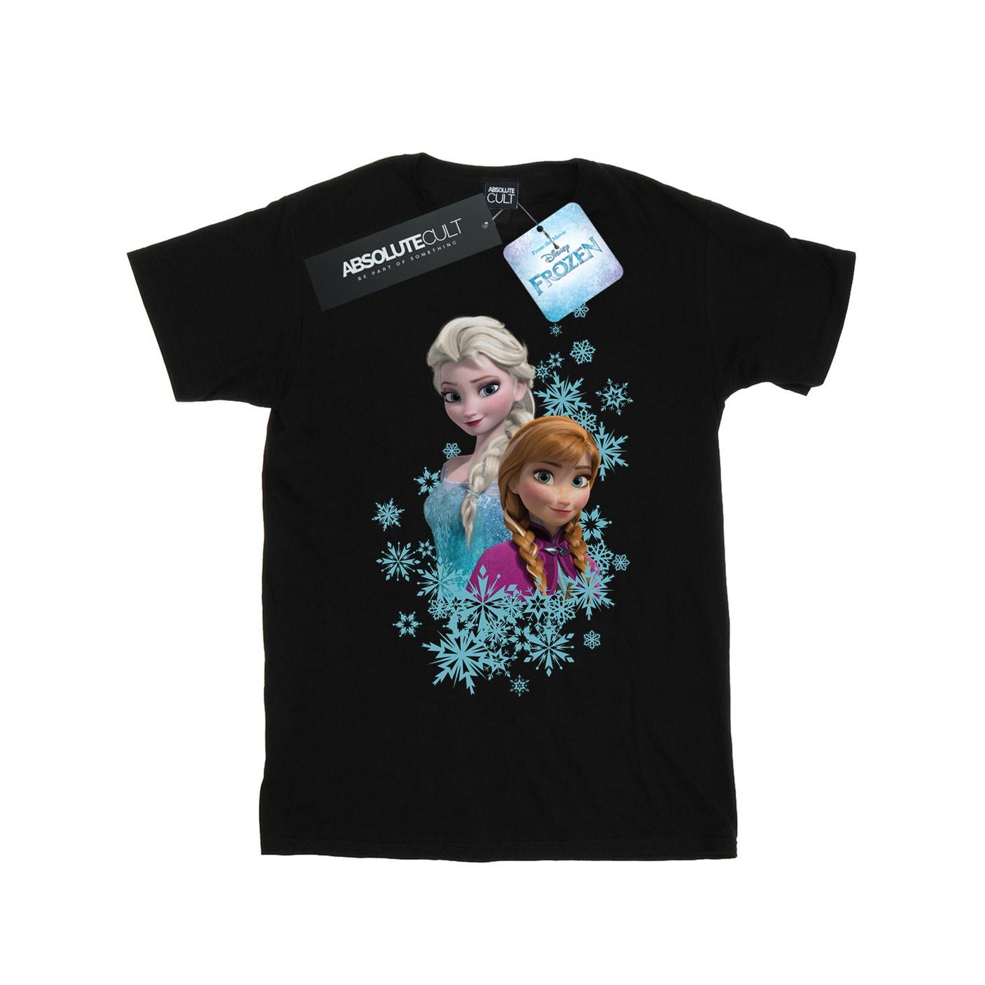 Disney - "Frozen Elsa And Anna Sisters" T-Shirt für Jungen (Schwarz)
