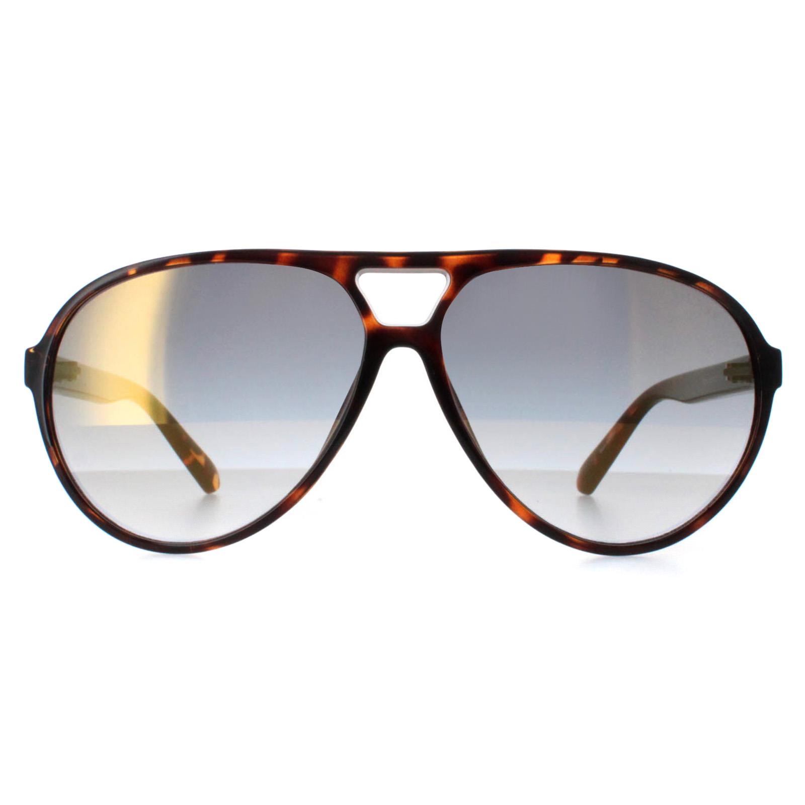 Guess Aviator Mens Dark Havana Brown Mirror GF5070 - One Size