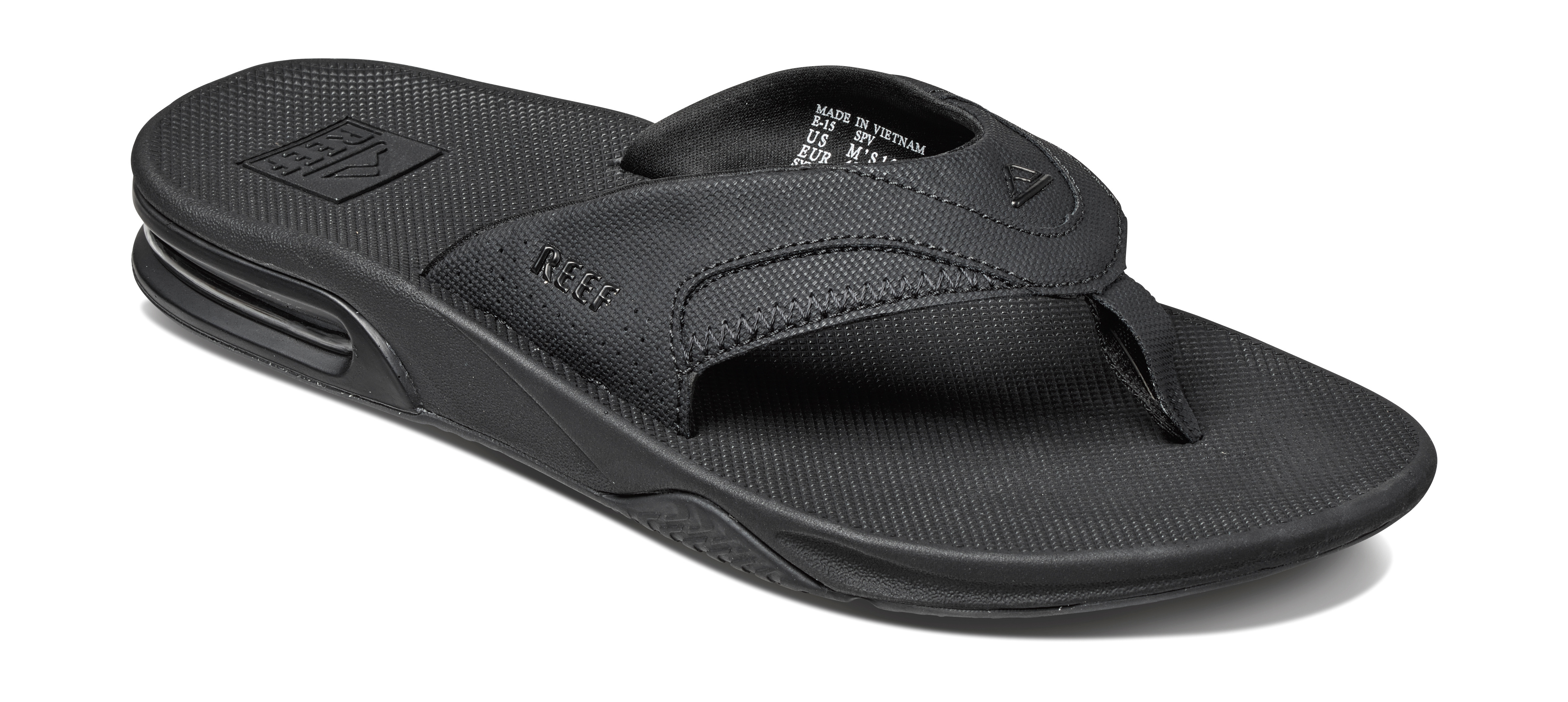 Reef Mens Fanning Flip-Flop All Black - Size Uk 9
