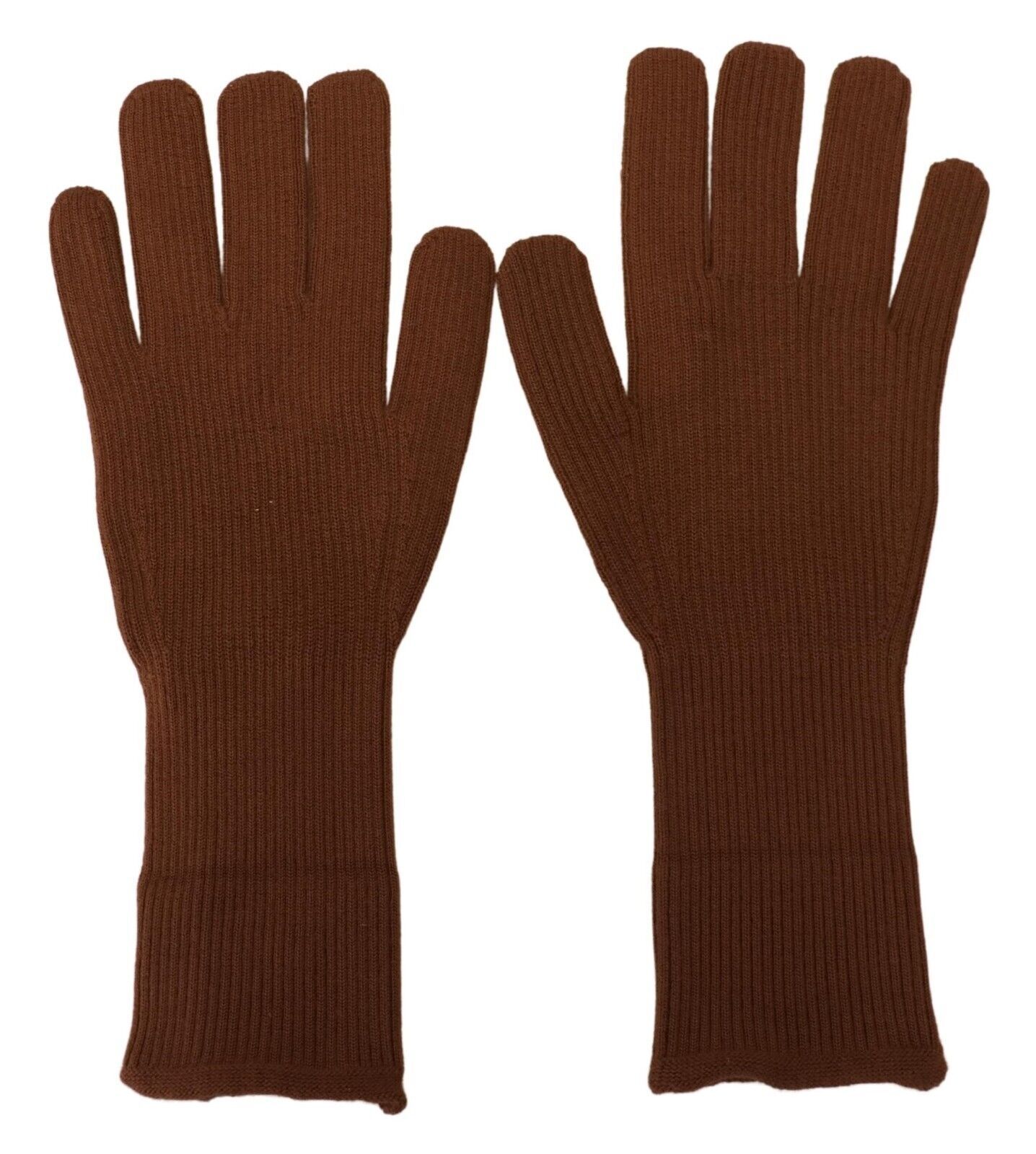 Dolce & Gabbana Mens Cashmere Knitted Hands Mitten Gloves - Brown - Size 9 (Gloves)