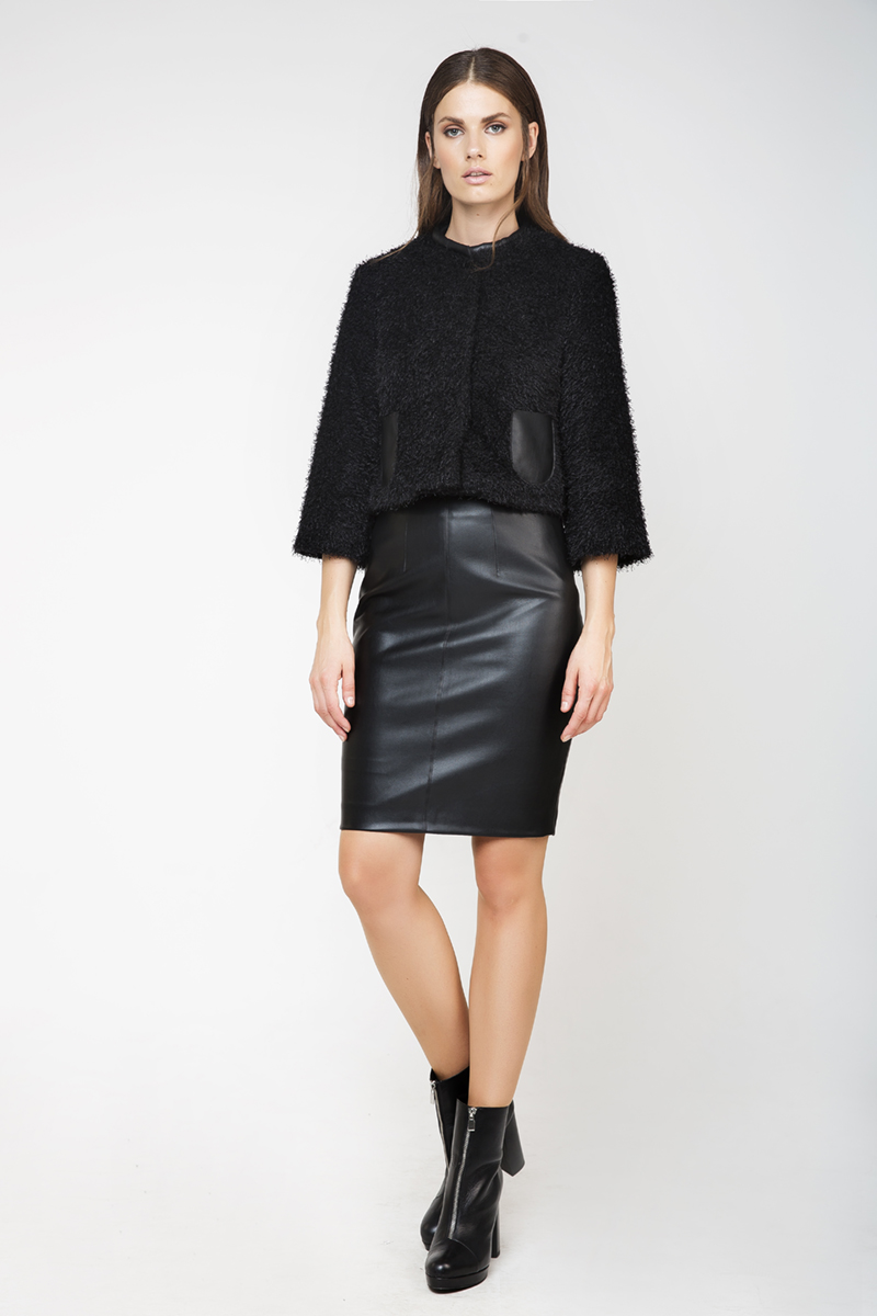 Bolero mit Details in Lederoptik EU 38 / UK 10