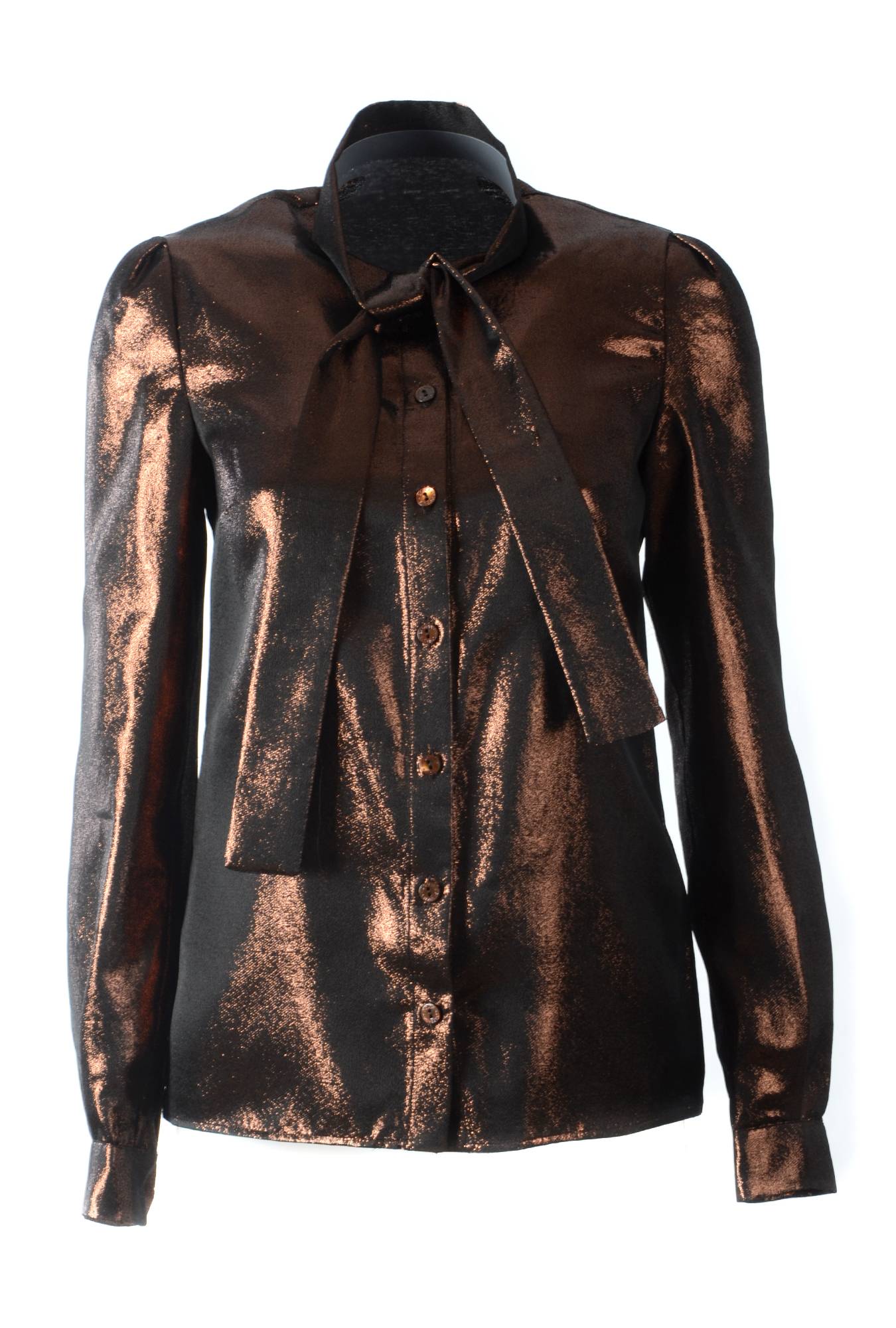 Thumbnail - Dolce & Gabbana Damen Bluse mit Schleife und langen Ärmeln