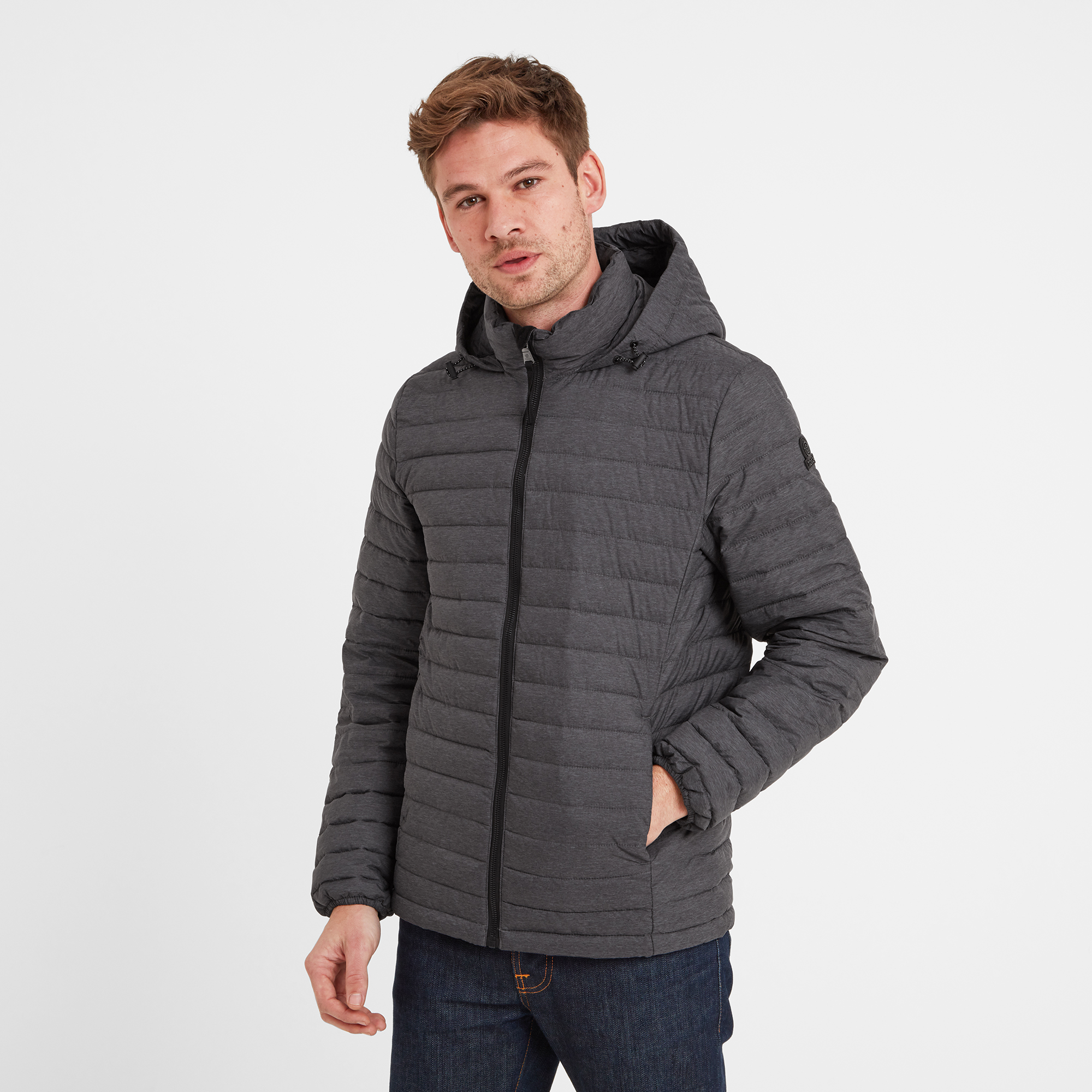 TOG24 Bowburn Mens Padded Jacket Grey Marl - Size 6XL