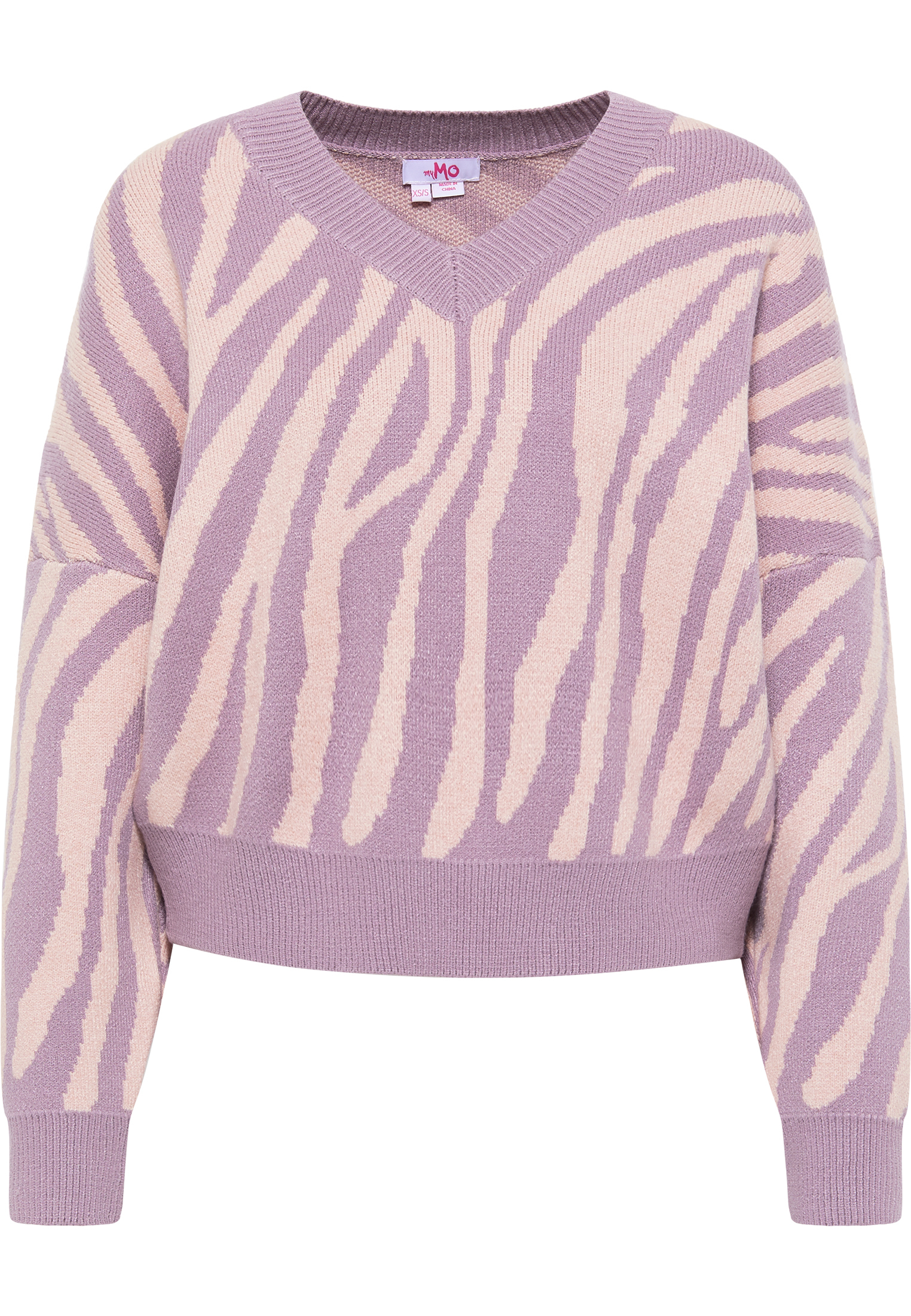 Thumbnail - Mymo Strickpullover Damen Mauve Rosa