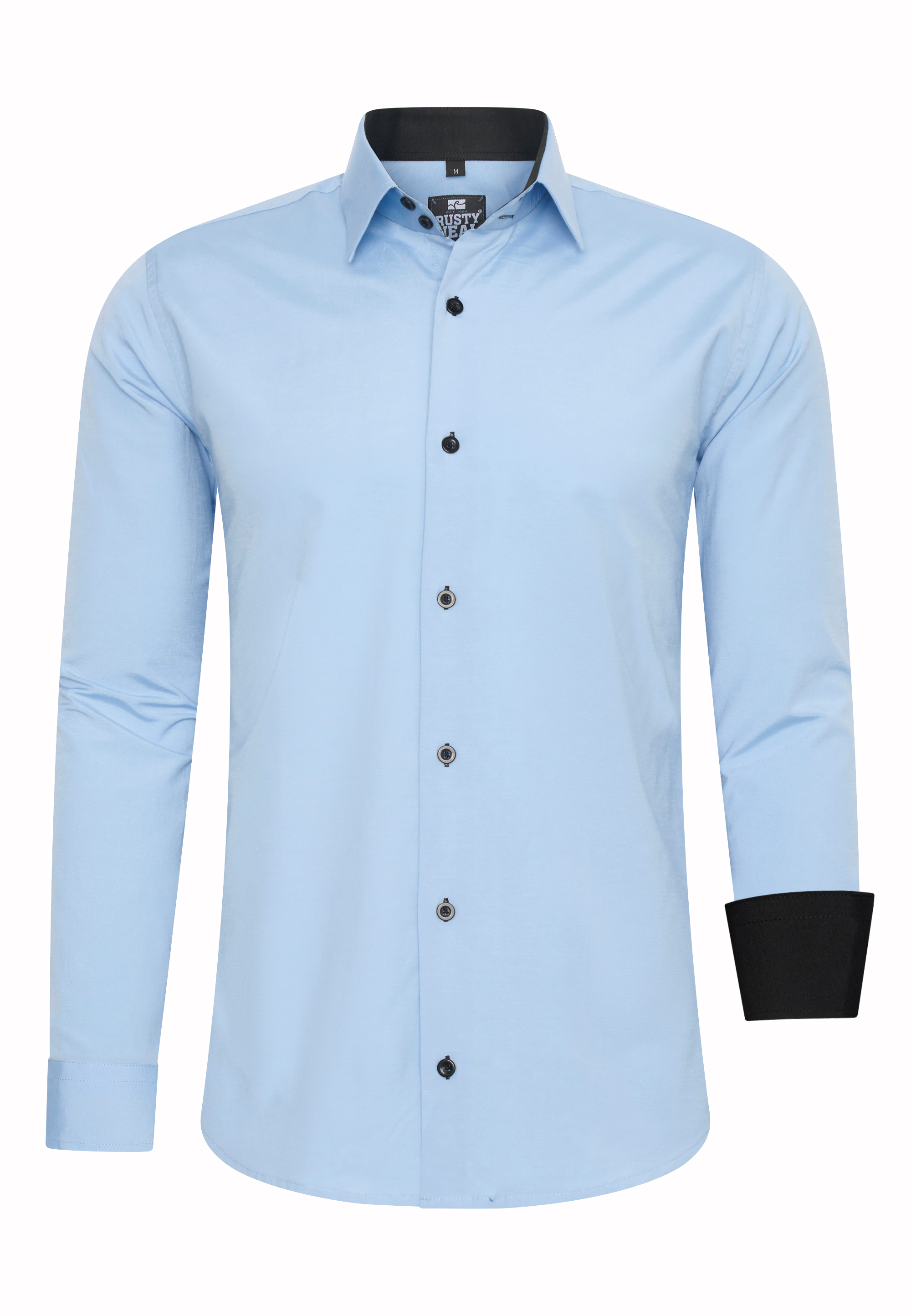 Thumbnail - Rusty Neal Overhemd Slim Fit Blau