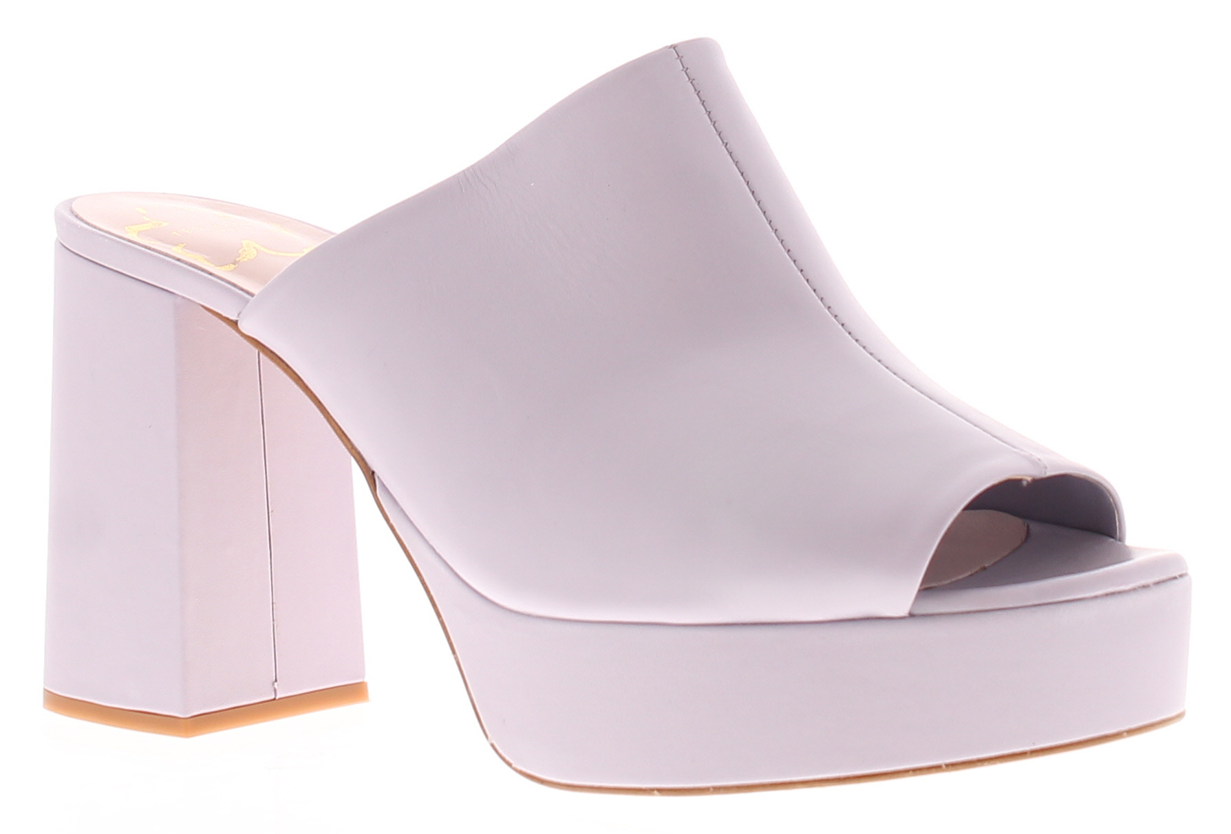 Thumbnail - Ted Baker Damenabsätze Deltino Leder Pantoletten Peeptoe Blockabsatz Lila
