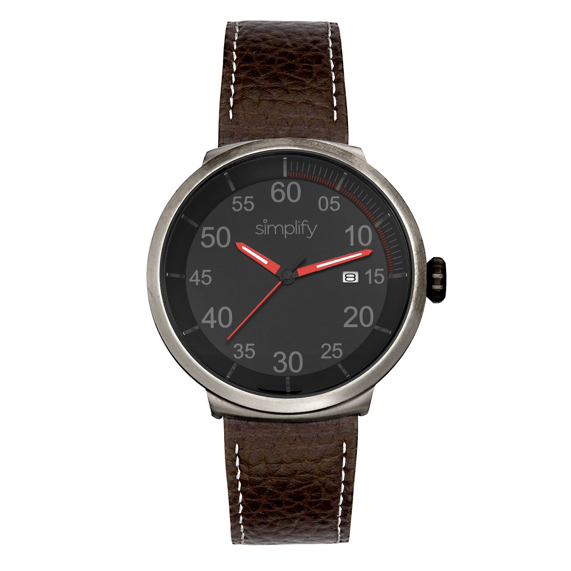 Thumbnail - Simplify The 7100 Lederarmbanduhr mit Datum