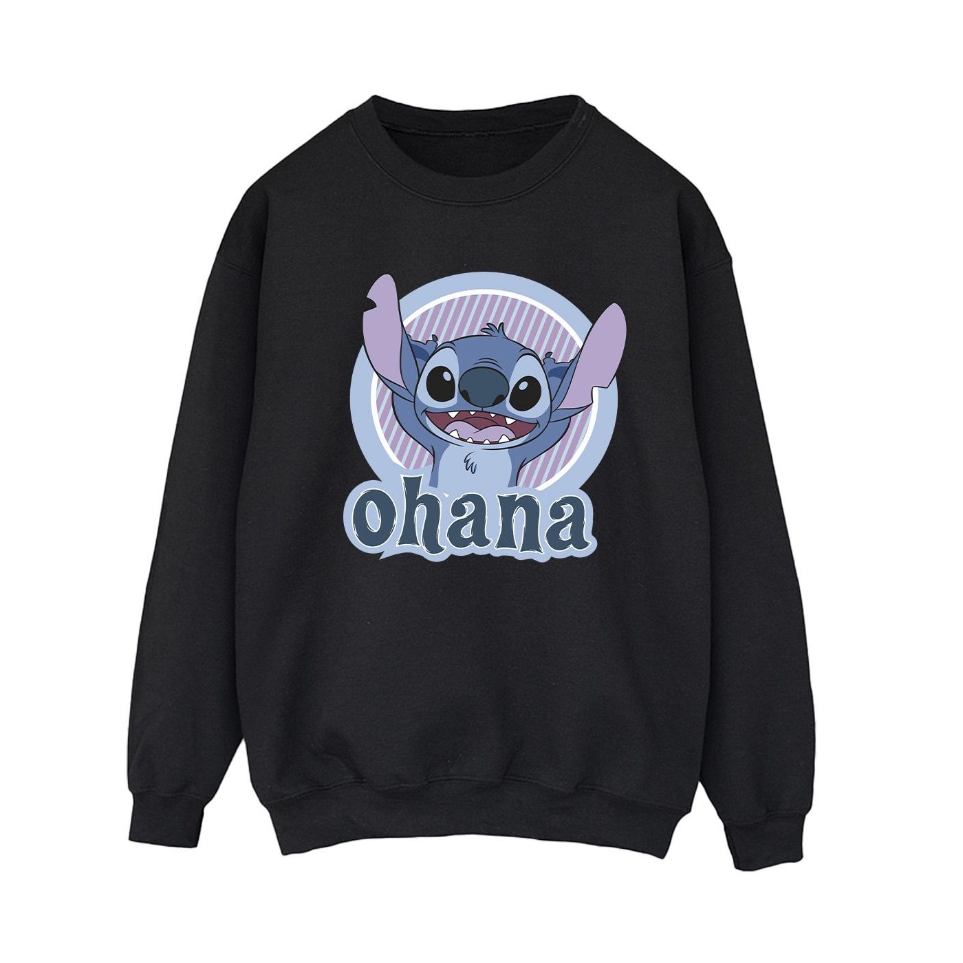 Thumbnail - Disney - "Lilo And Stitch Ohana Circle" Sweatshirt für Damen (Schwarz)