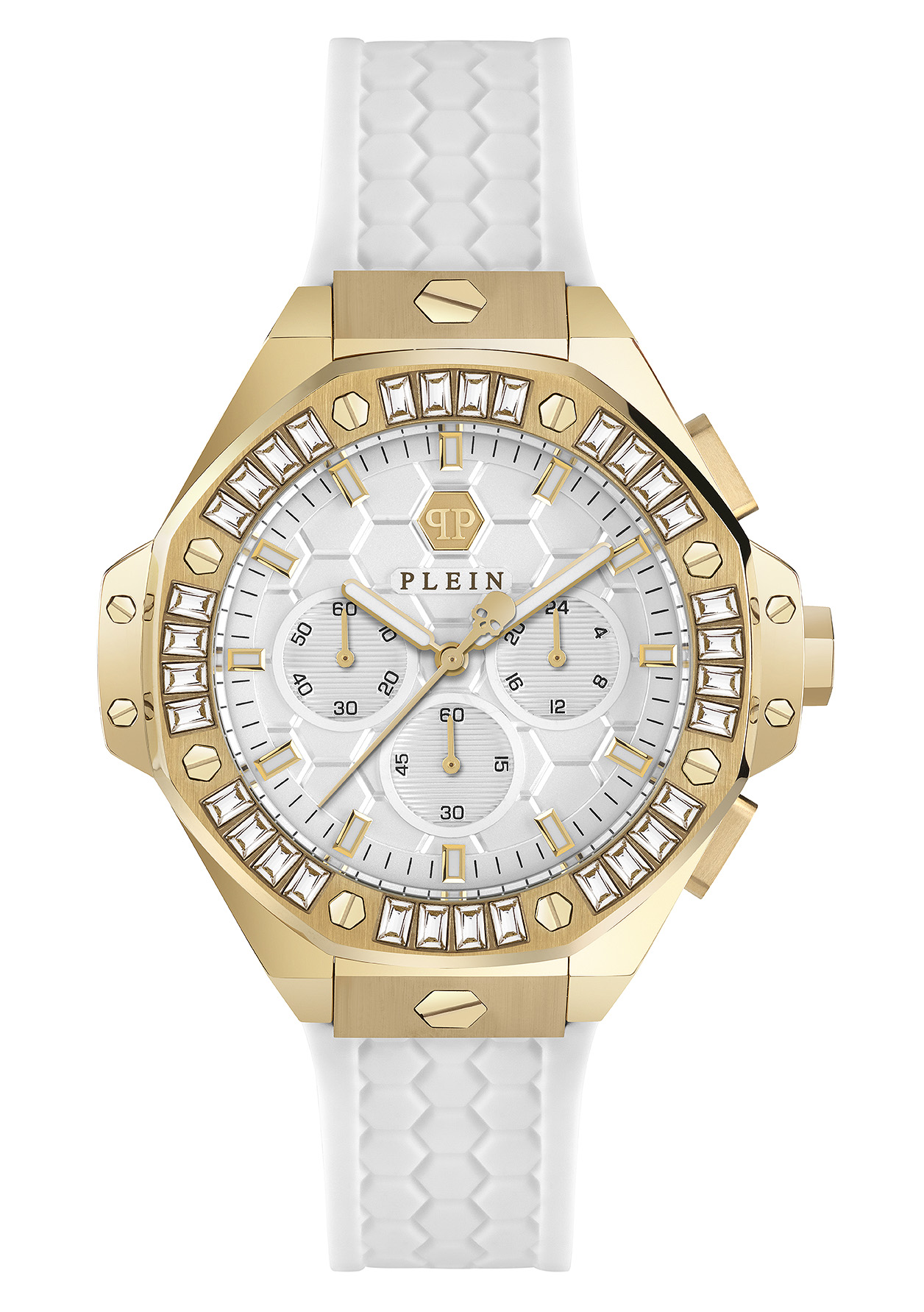 Thumbnail - Philipp Plein Plein Chrono Royal Unisex Uhr Weiß PWPSA0624
