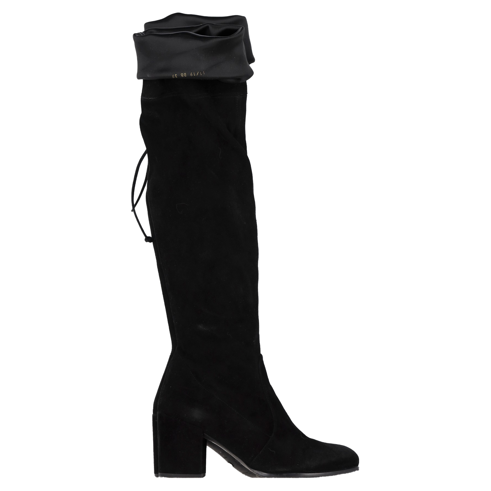 Stuart Weitzman Pre-owned Womens Knee High Boots in Black Suede – Size EU 39