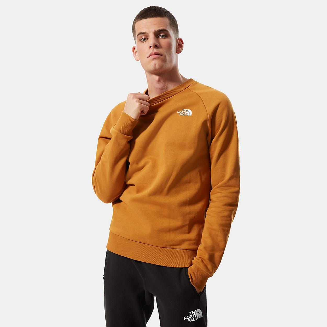 Thumbnail - The North Face Raglan zurück Box Mens Crewneck Sweatshirt Tan