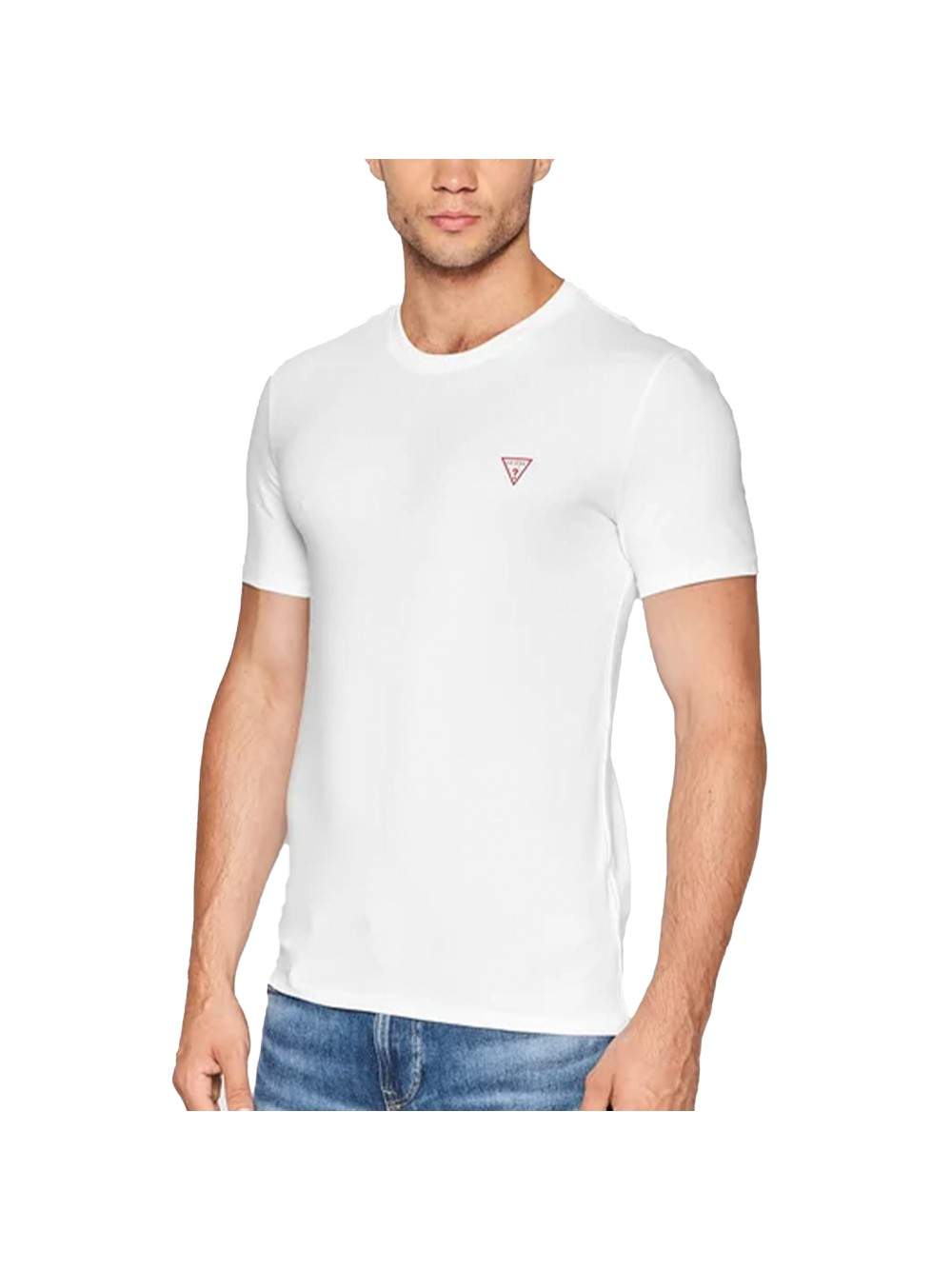 Thumbnail - T-Shirt Guess Homme Classic rotes Logo-Dreieck
