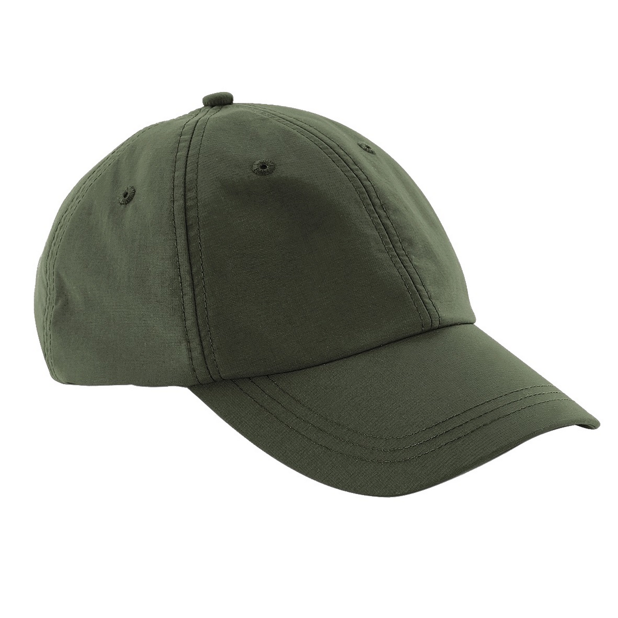 Beechfield Unisex Outdoor Waterdichte 6 Panel Baseball Cap (Pakket van 2) (Olijf)