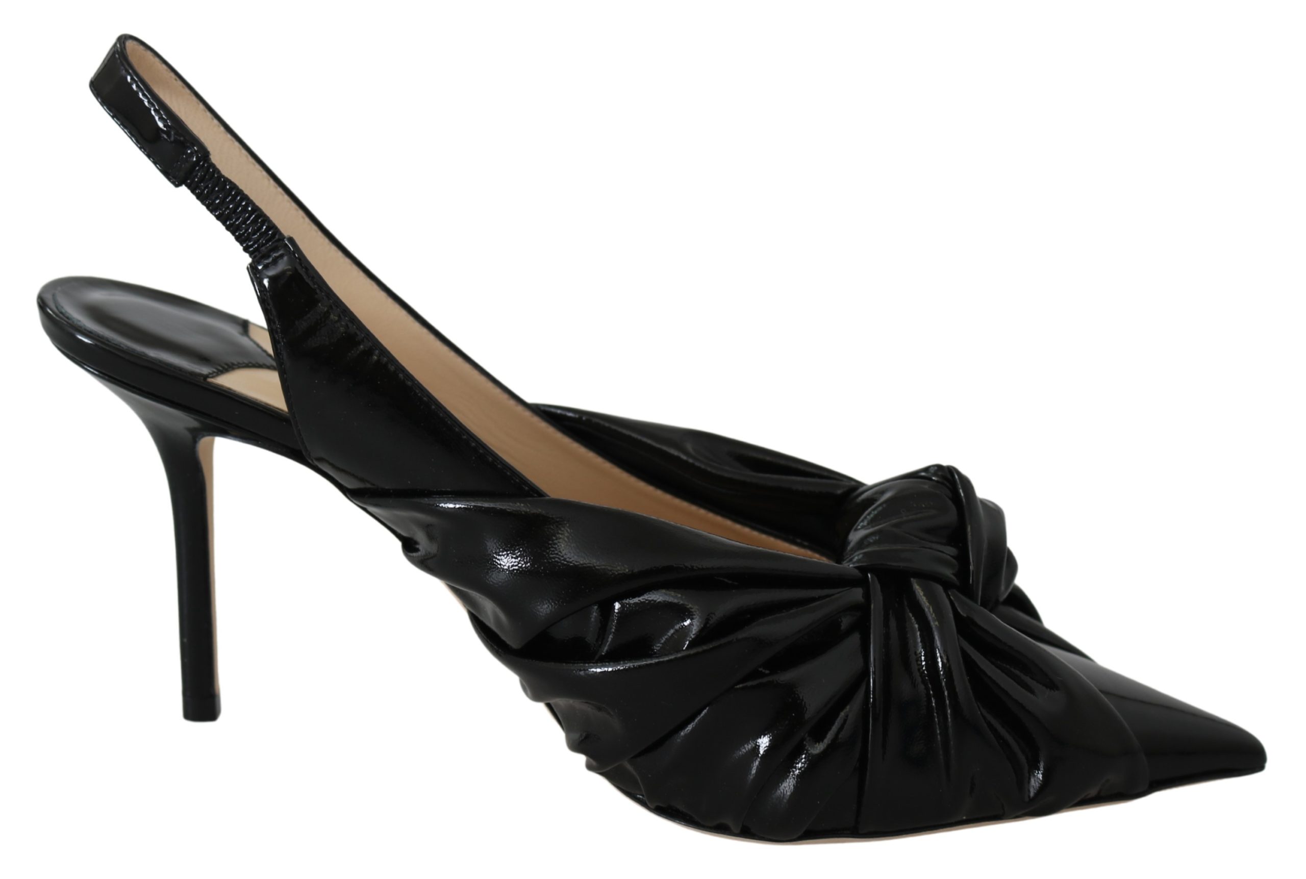 Thumbnail - Jimmy Choo Women's Annabell 85 Pompes en cuir verni noir