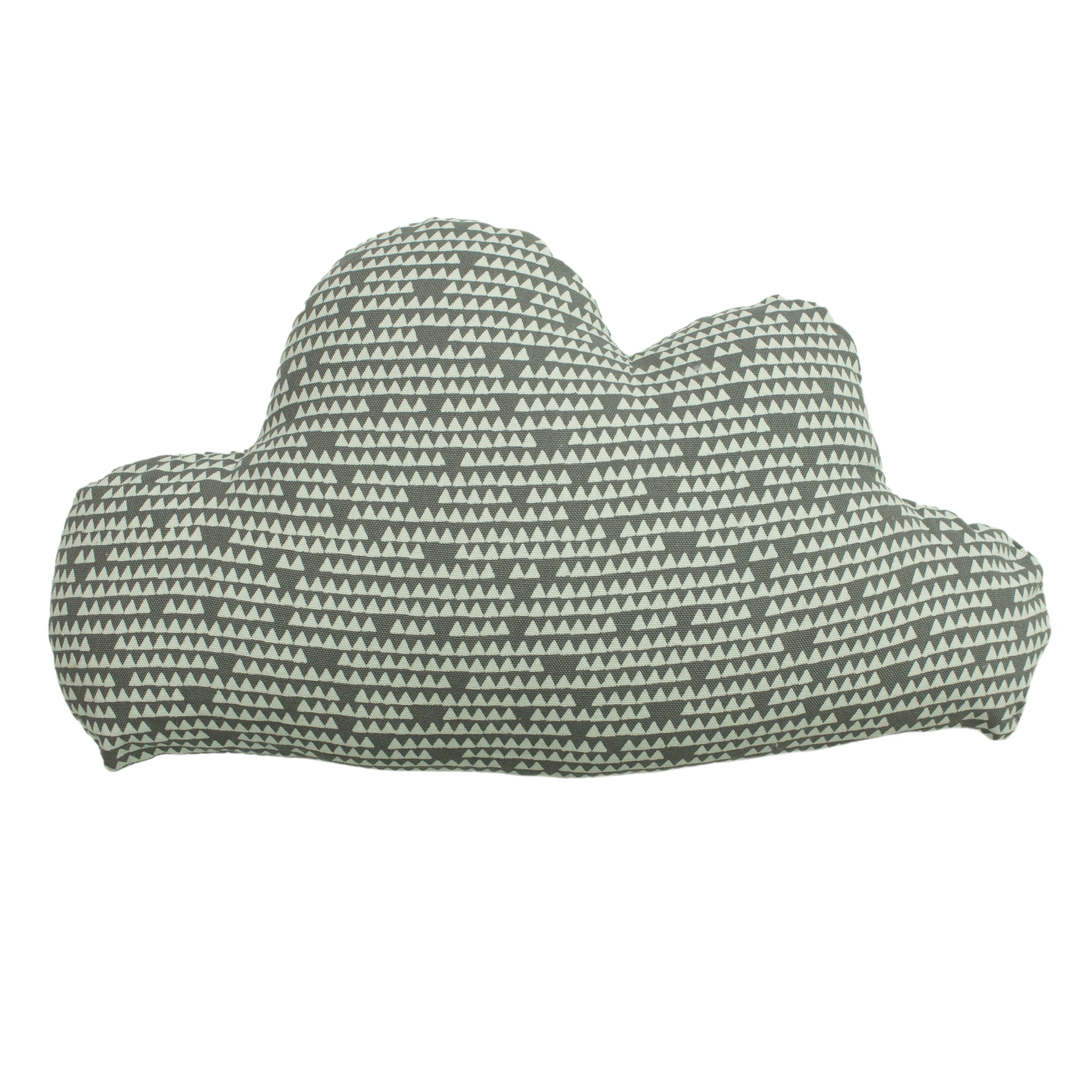 Little Furn. Printed Cloud Pre-filled Cushion Cotton Grey, Grey