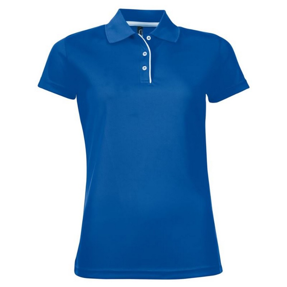SOLS Womens/Ladies Performer Kurzarm-Pique-Poloshirt (Königsblau)