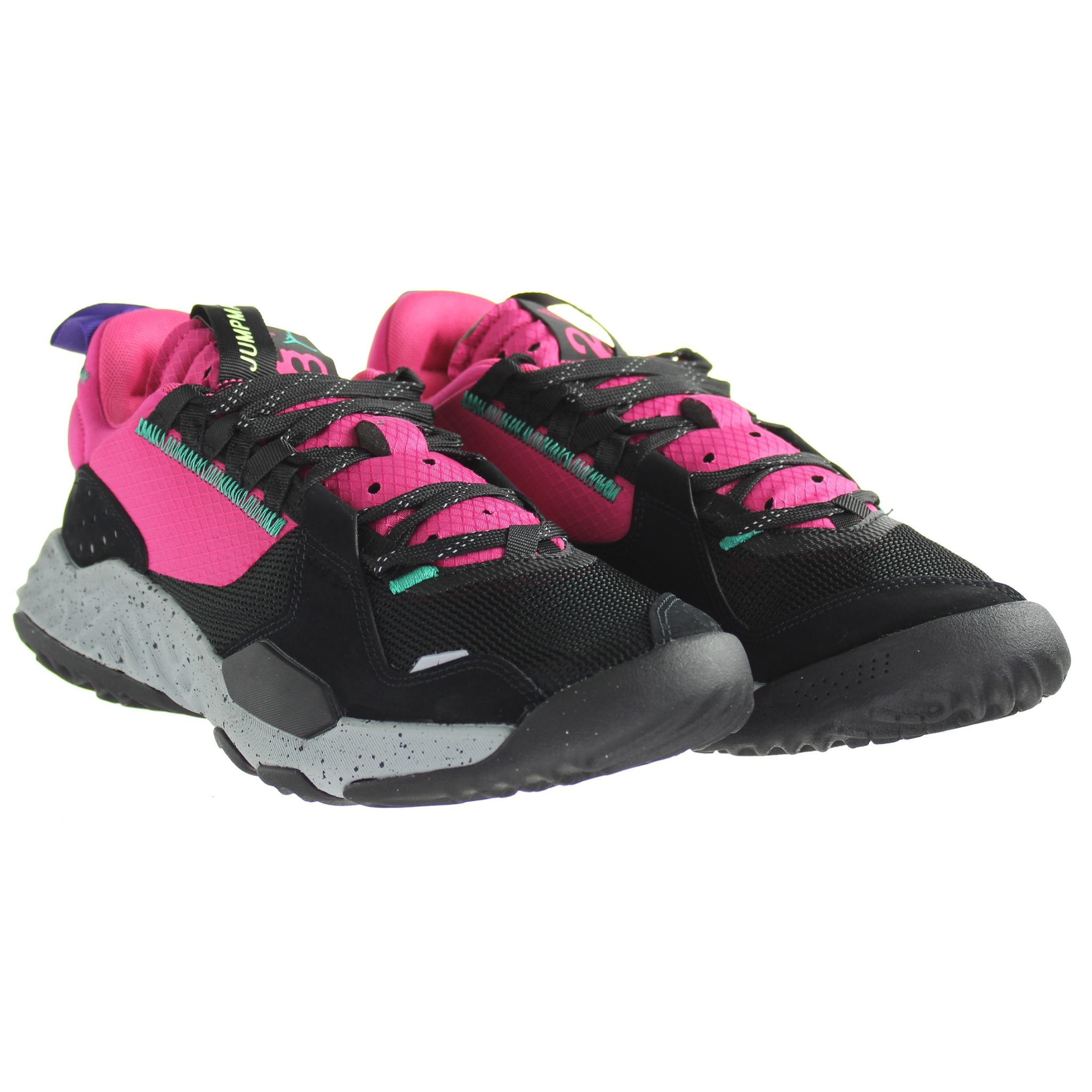 Jordan Mens Black/Pink Trainers låga sneakers herr – bild 2