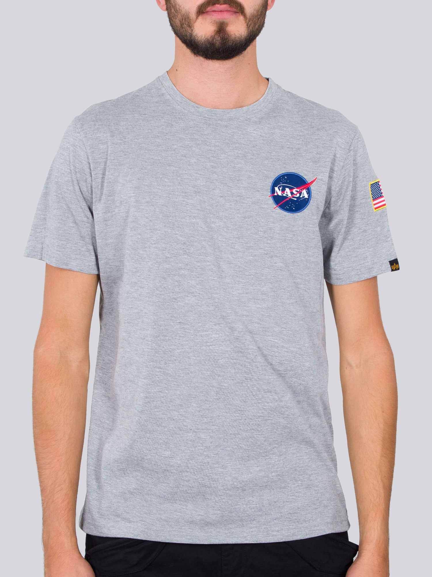 Thumbnail - Herren Alpha Industries Space Shuttle T-Shirt in Grau