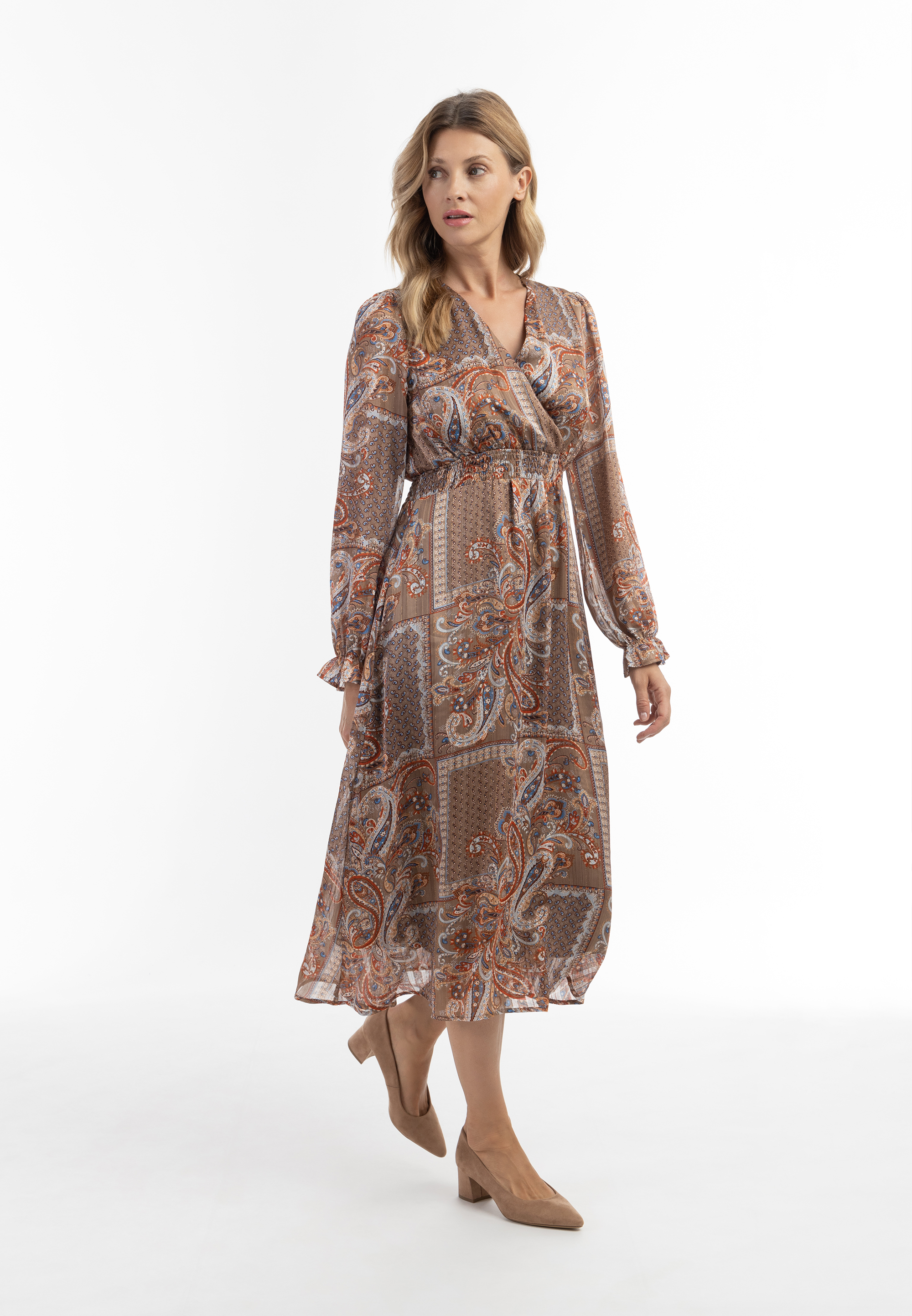 Thumbnail - usha Robe maxi avec imprimé paisley nowles