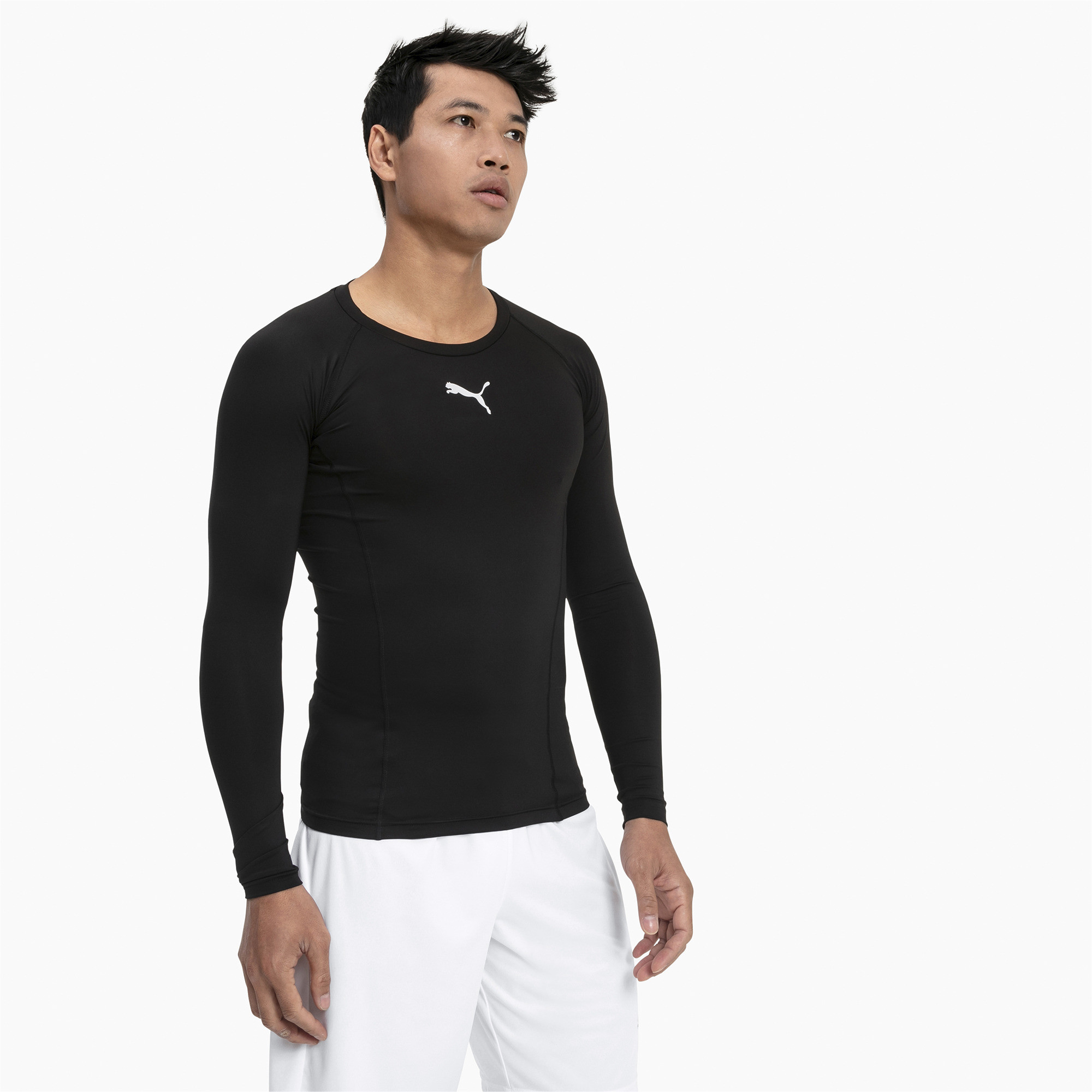 Puma LIGA Baselayer Long Sleeve Mens Tee - Black - Size X-Small