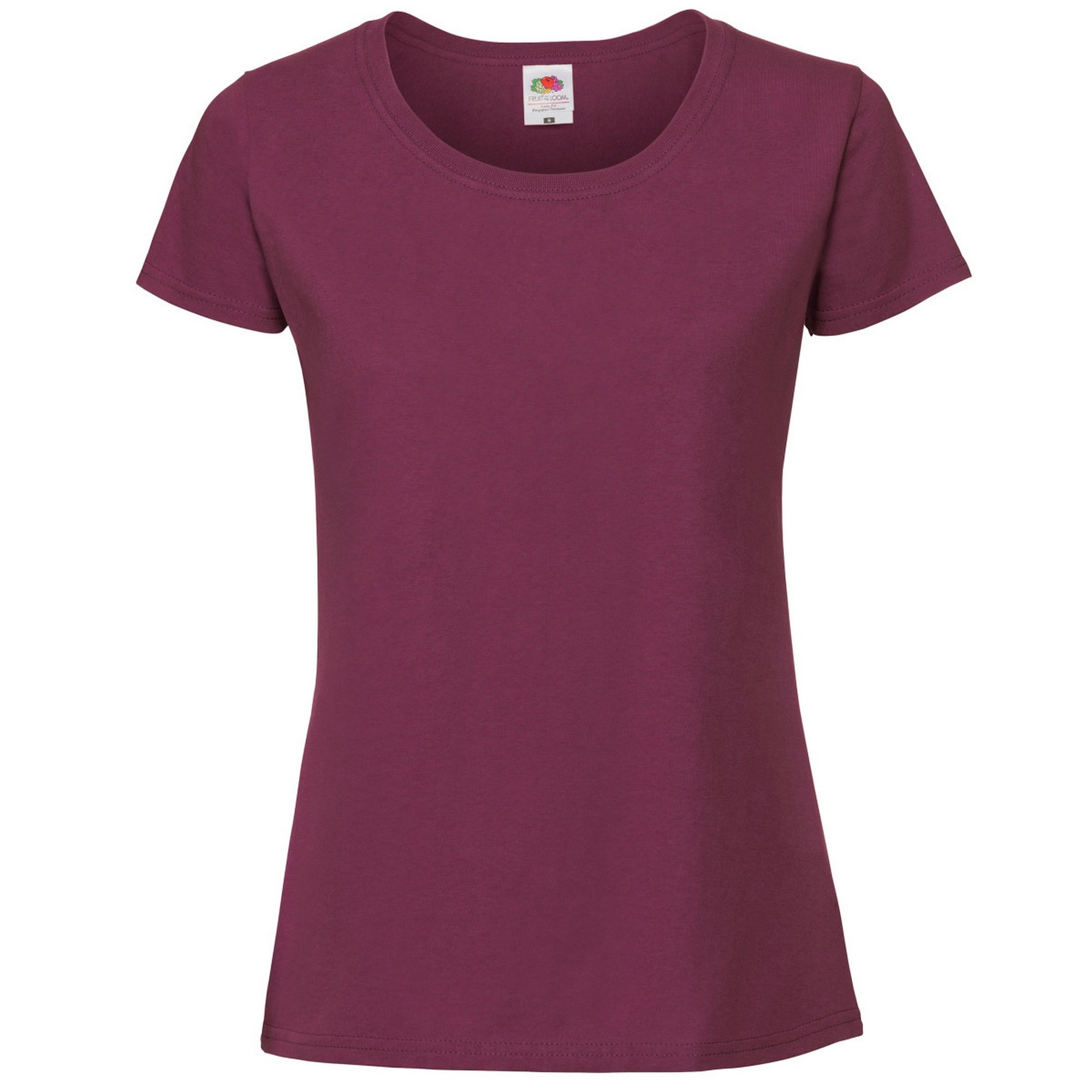 Thumbnail - Fruit Of The Loom Damen/Damen Ringspun Premium T-Shirt (Oxblood)